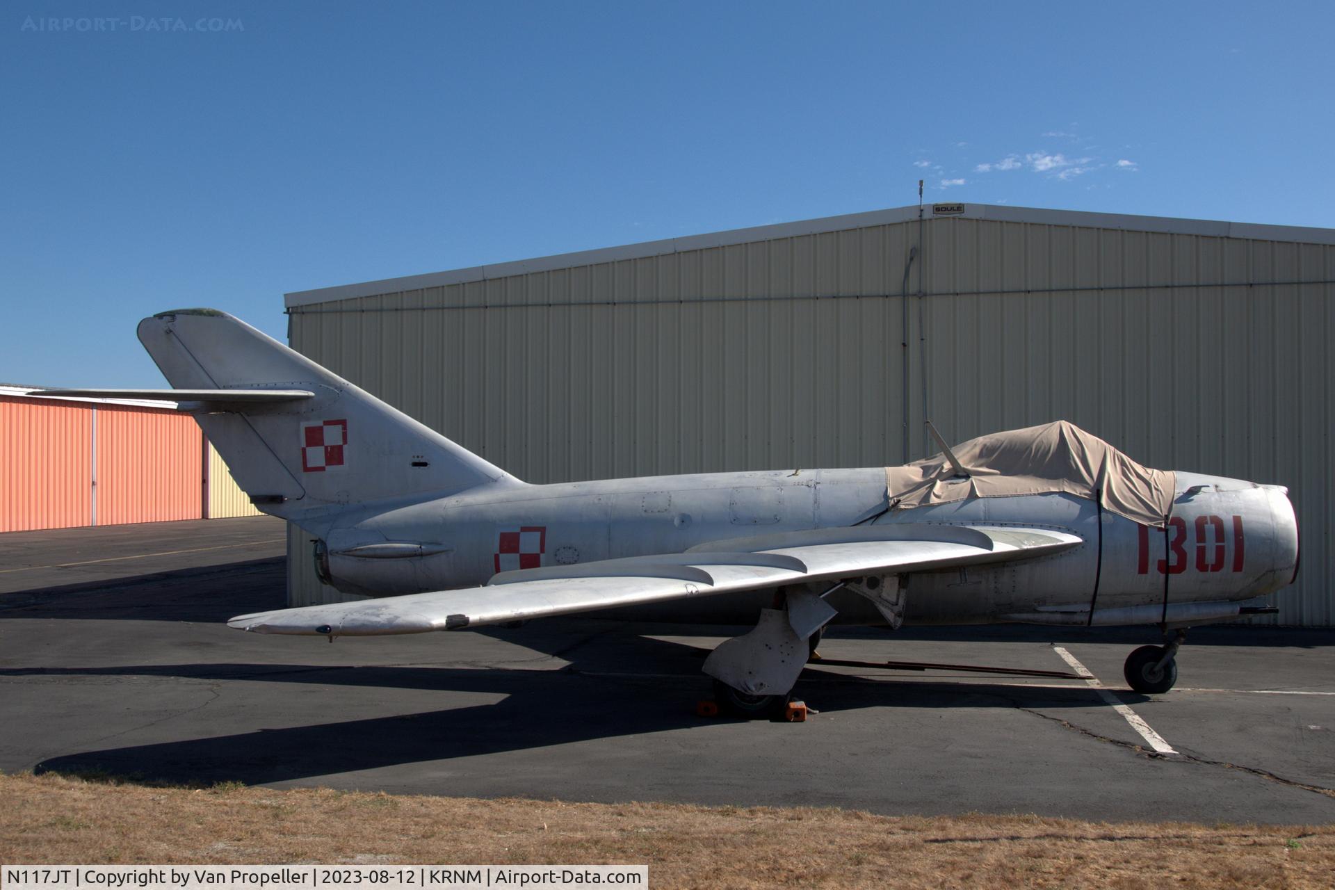 N117JT, PZL-Mielec Lim-5 (MiG-17F) C/N 1C1301, PZL-Mielec Lim-5 (MiG-17F) parked at Ramona airport, California