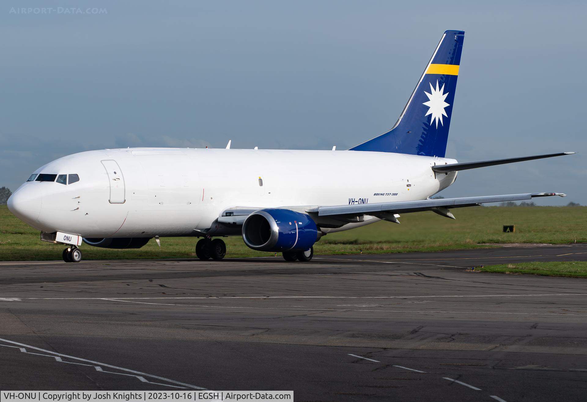 VH-ONU, 1998 Boeing 737-3U3 C/N 28732, Taxiing For Departure On a Post Maintenance Test Flight as 'RON809'.