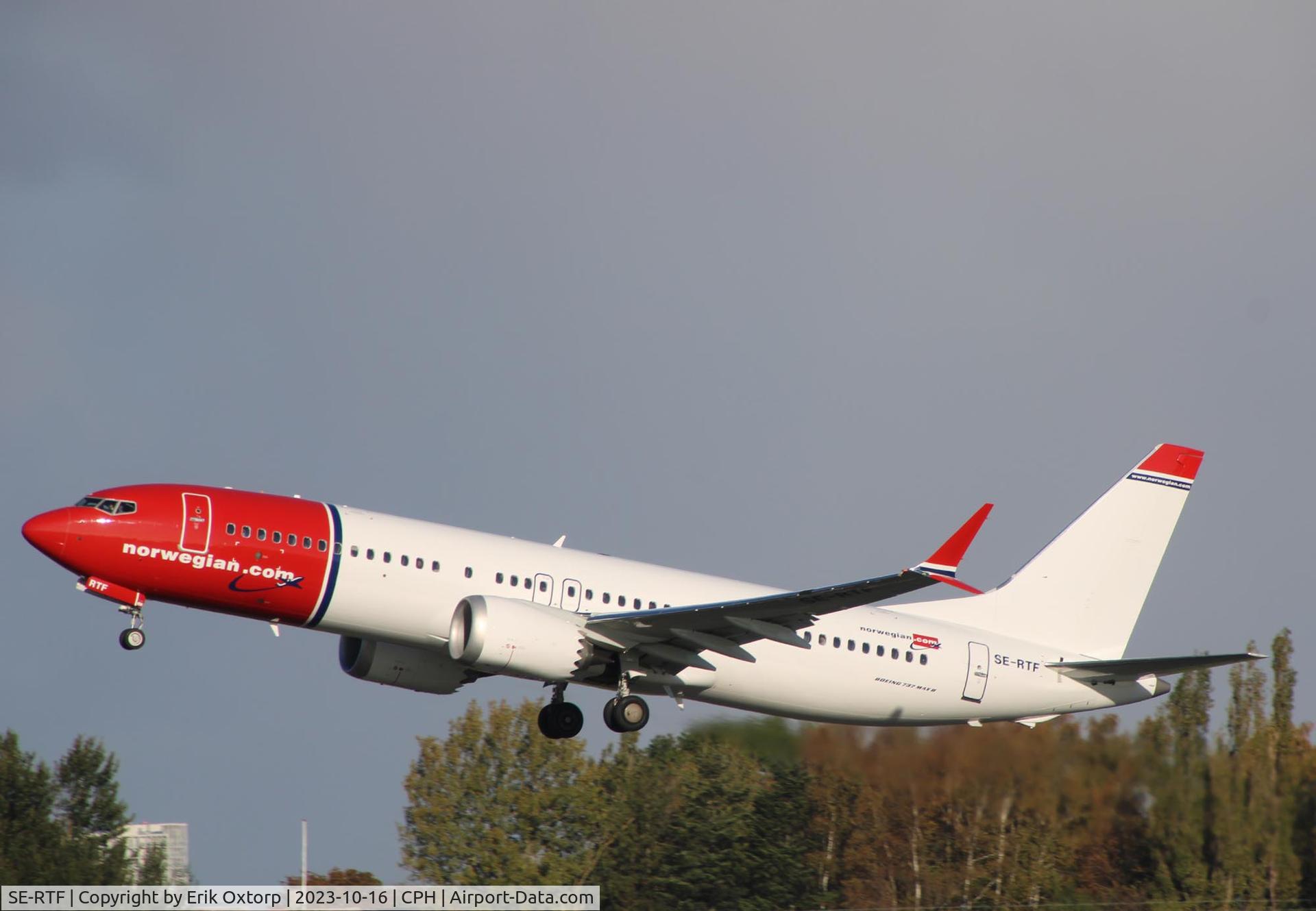 SE-RTF, 2023 Boeing 737-8 Max C/N 66350, SE-RTF takeoff rw 22R