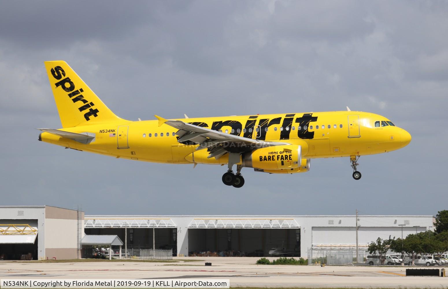 N534NK, 2008 Airbus A319-132 C/N 3395, NKS A319 zx CAP-FLL