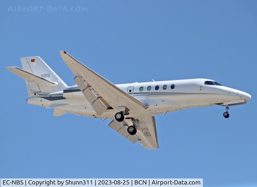 EC-NBS, 2018 Cessna 680A Citation Latitude C/N 680A-0172, Landing rwy 24R