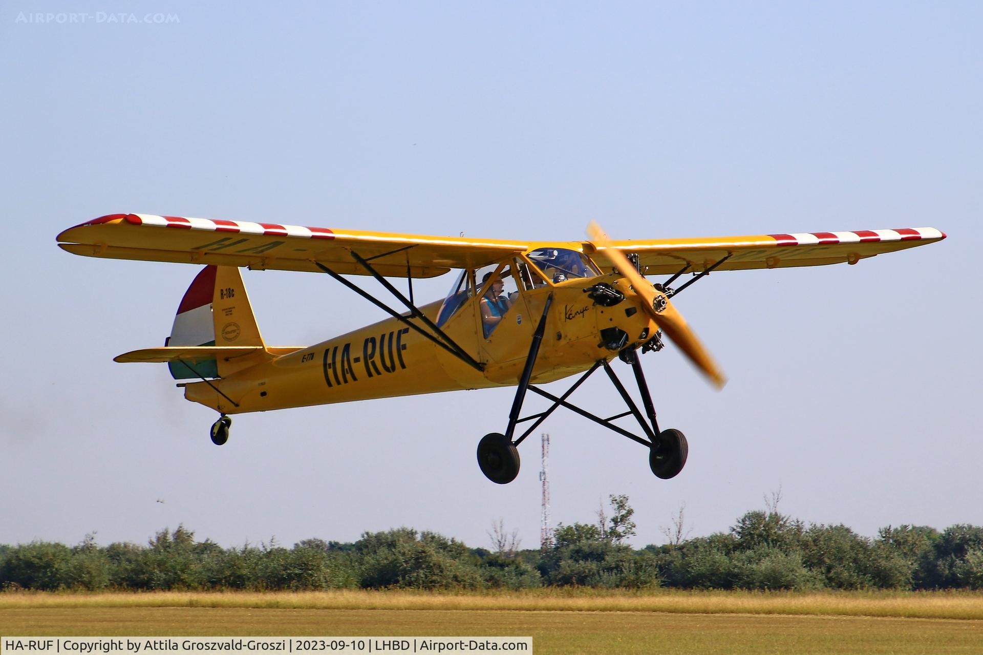 HA-RUF, 1954 Rubik R-18c/1 Kánya C/N E-778, LHBD - Börgönd Airport-Börgönd, Hungary - Börgönd Air Show 2023