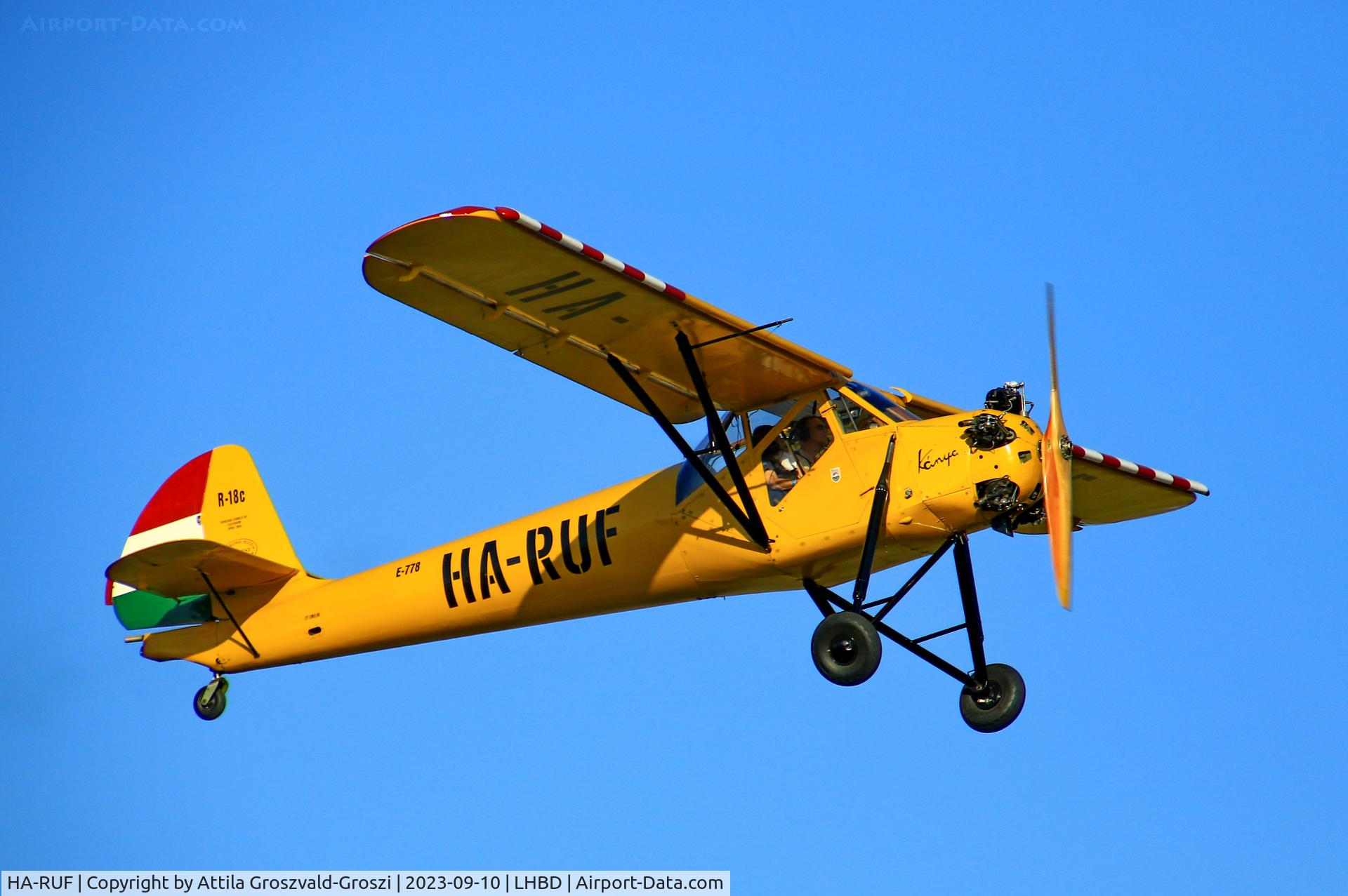 HA-RUF, 1954 Rubik R-18c/1 Kánya C/N E-778, LHBD - Börgönd Airport-Börgönd, Hungary - Börgönd Air Show 2023