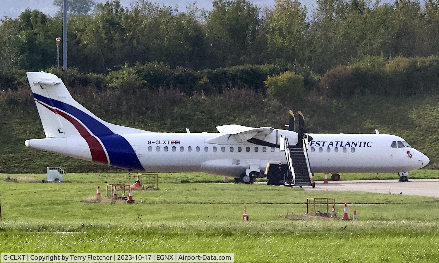 G-CLXT, 1995 ATR 72-212 C/N 446, At East Midlands Airport