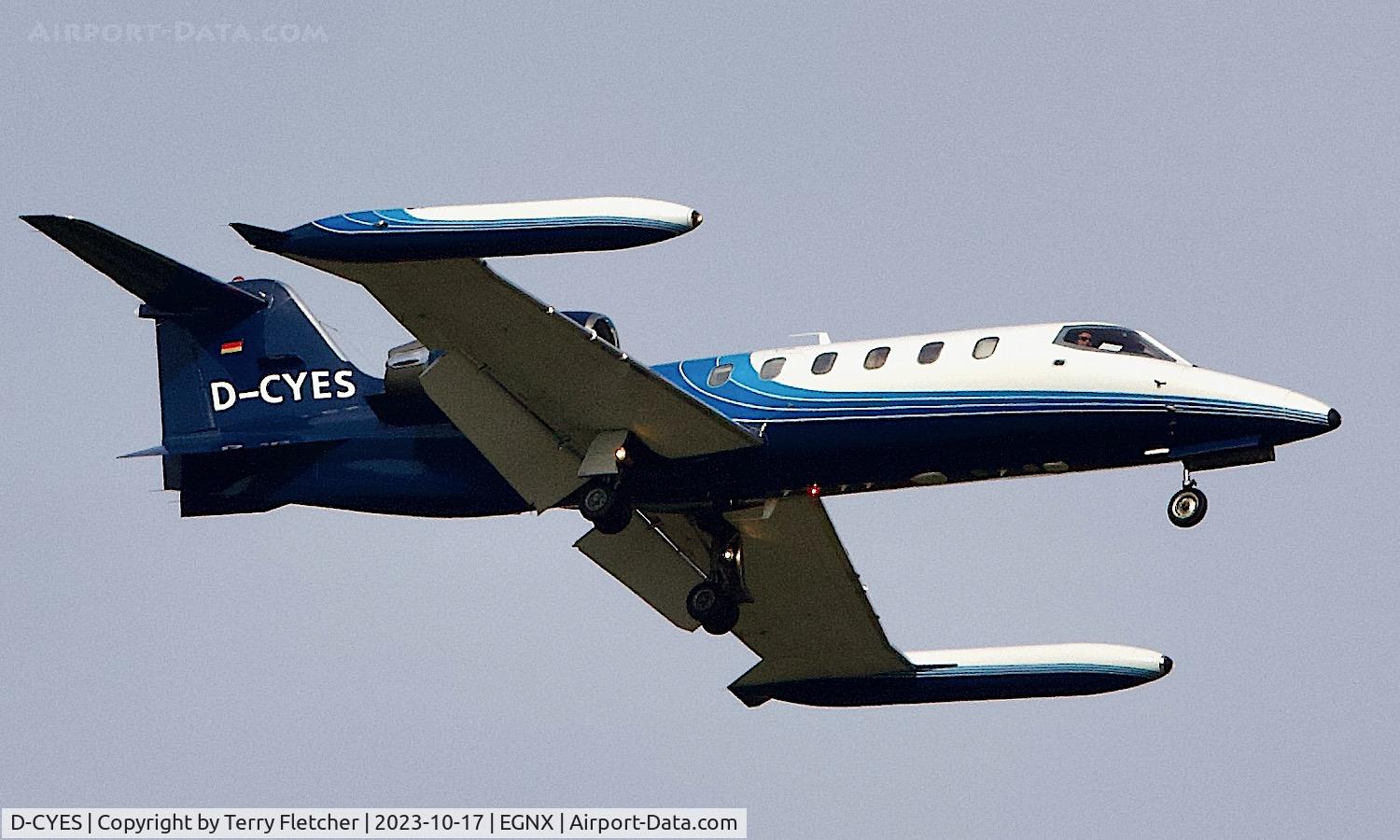 D-CYES, 1983 Learjet 35A C/N 35-501, At East Midlands