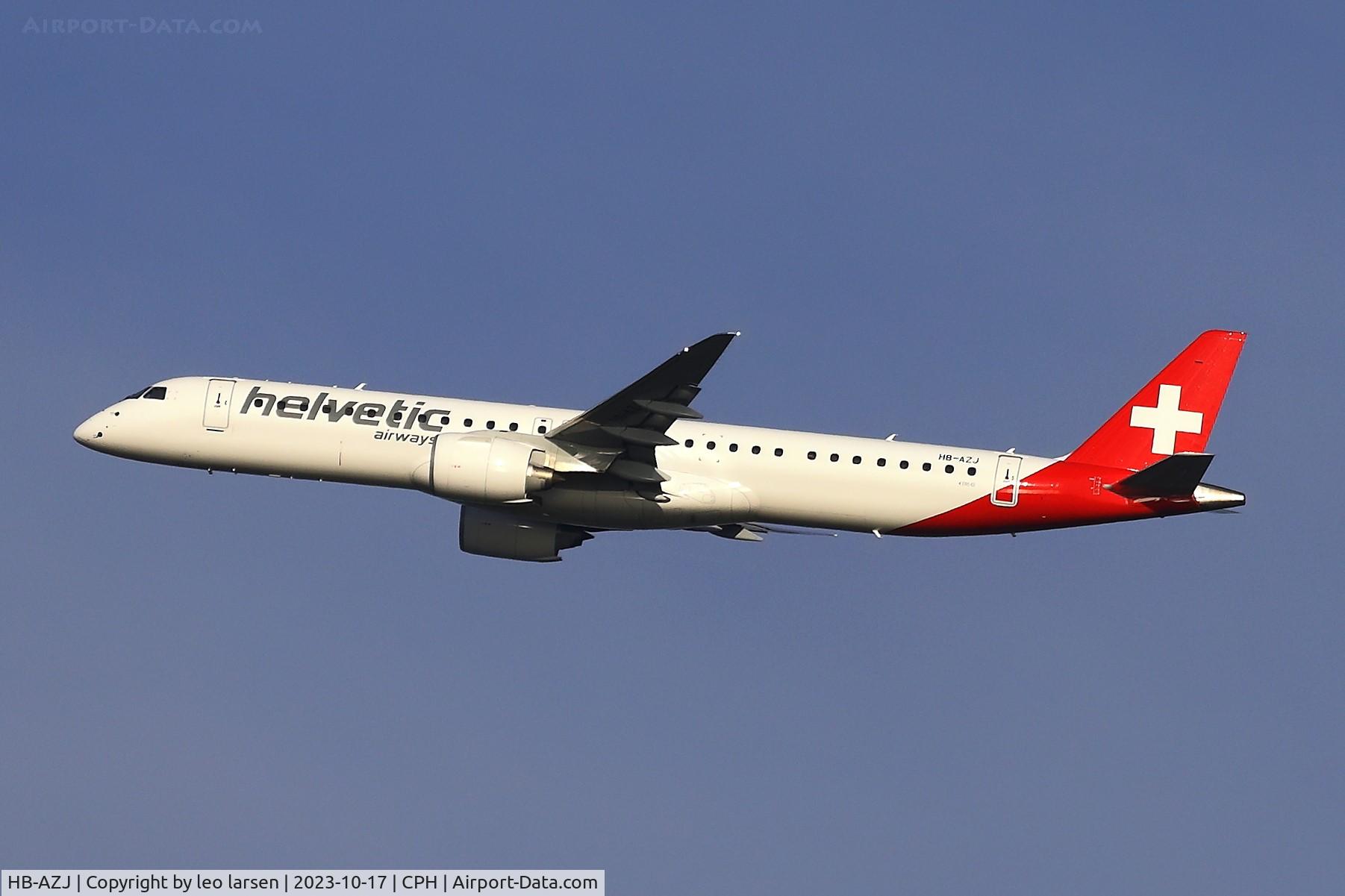 HB-AZJ, 2021 Embraer E195-E2 (ERJ-190-400 STD) C/N 19020057, Copenhagen 17.10.2023