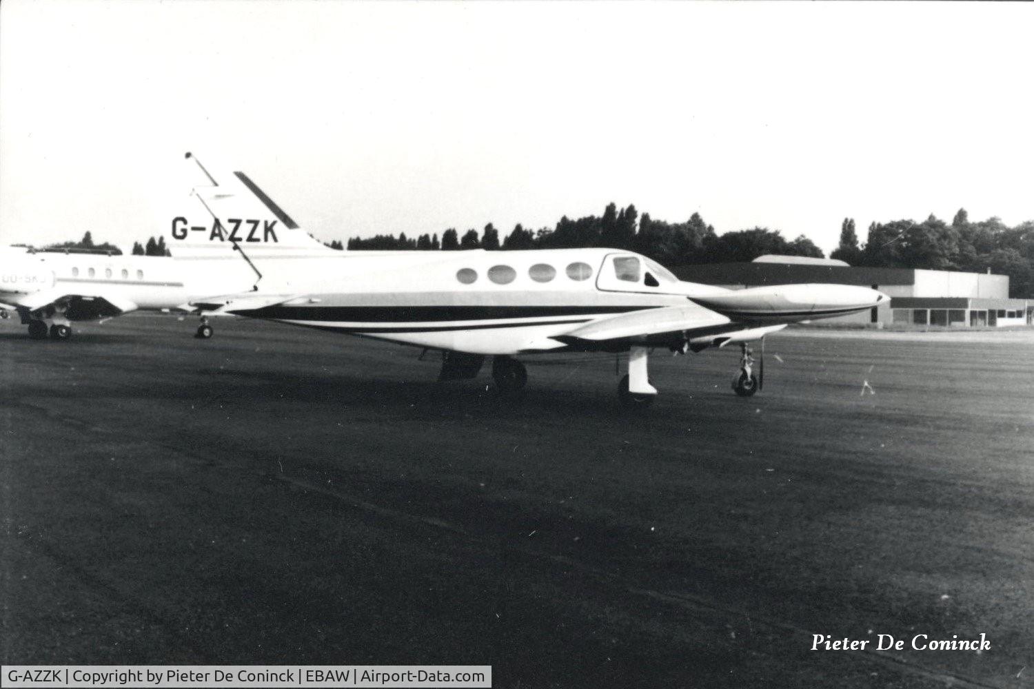 G-AZZK, 1972 Cessna 414 Chancellor C/N 414-0277, G-AZZK at Antwerp Airport in late '70s.
