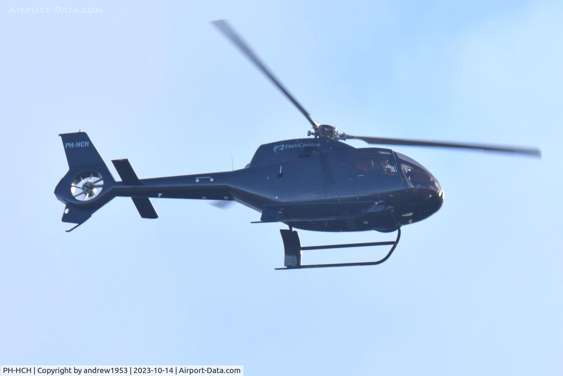 PH-HCH, 2001 Eurocopter EC-120B Colibri C/N 1273, PH-HCH over the Bristol Channel.