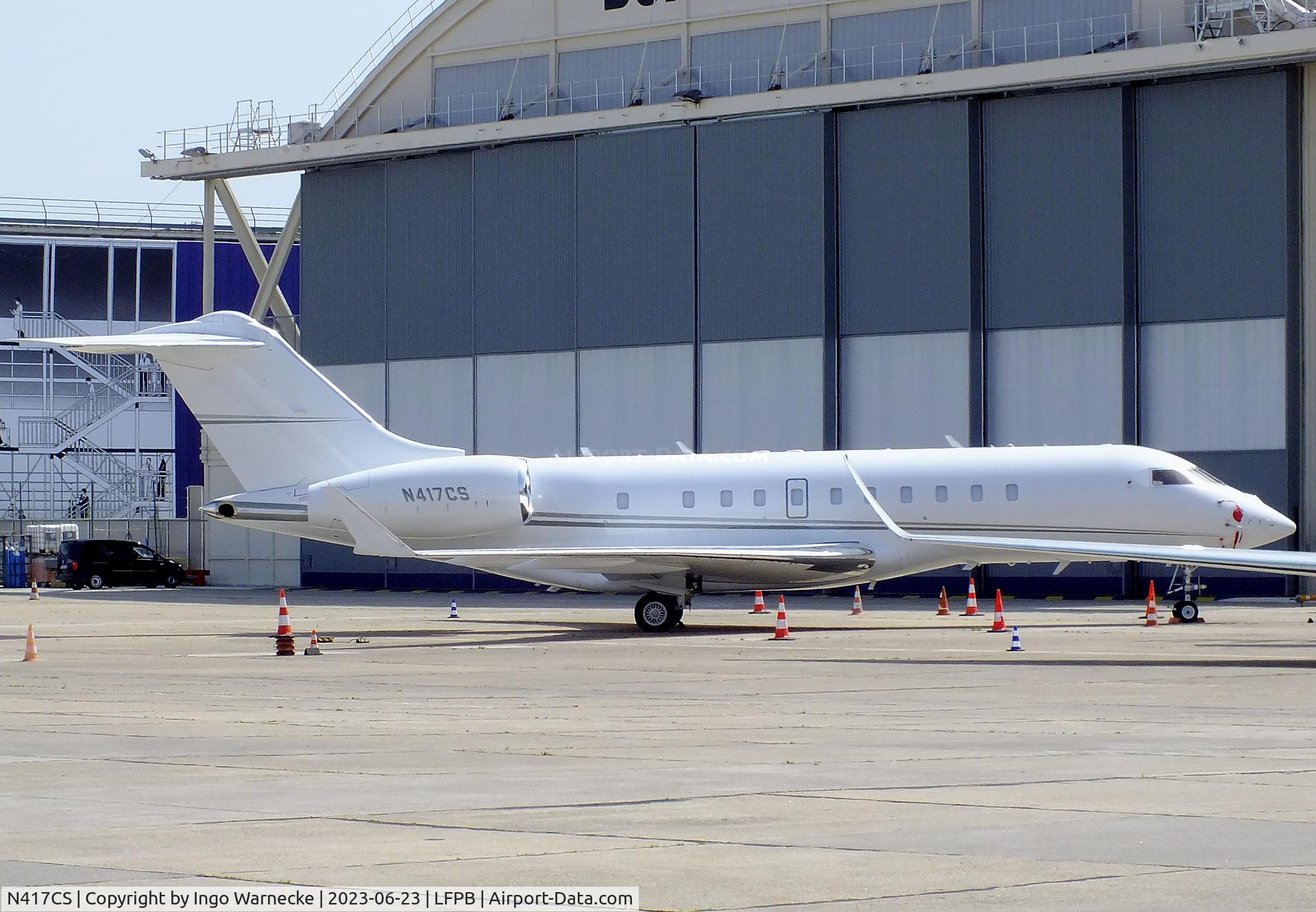 N417CS, 2007 Bombardier BD-700-1A11 Global 5000 C/N 9255, Bombardier BD-700-1A11 Global 5000 at Paris/Le-Bourget airport during 2023 Paris Aerosalon