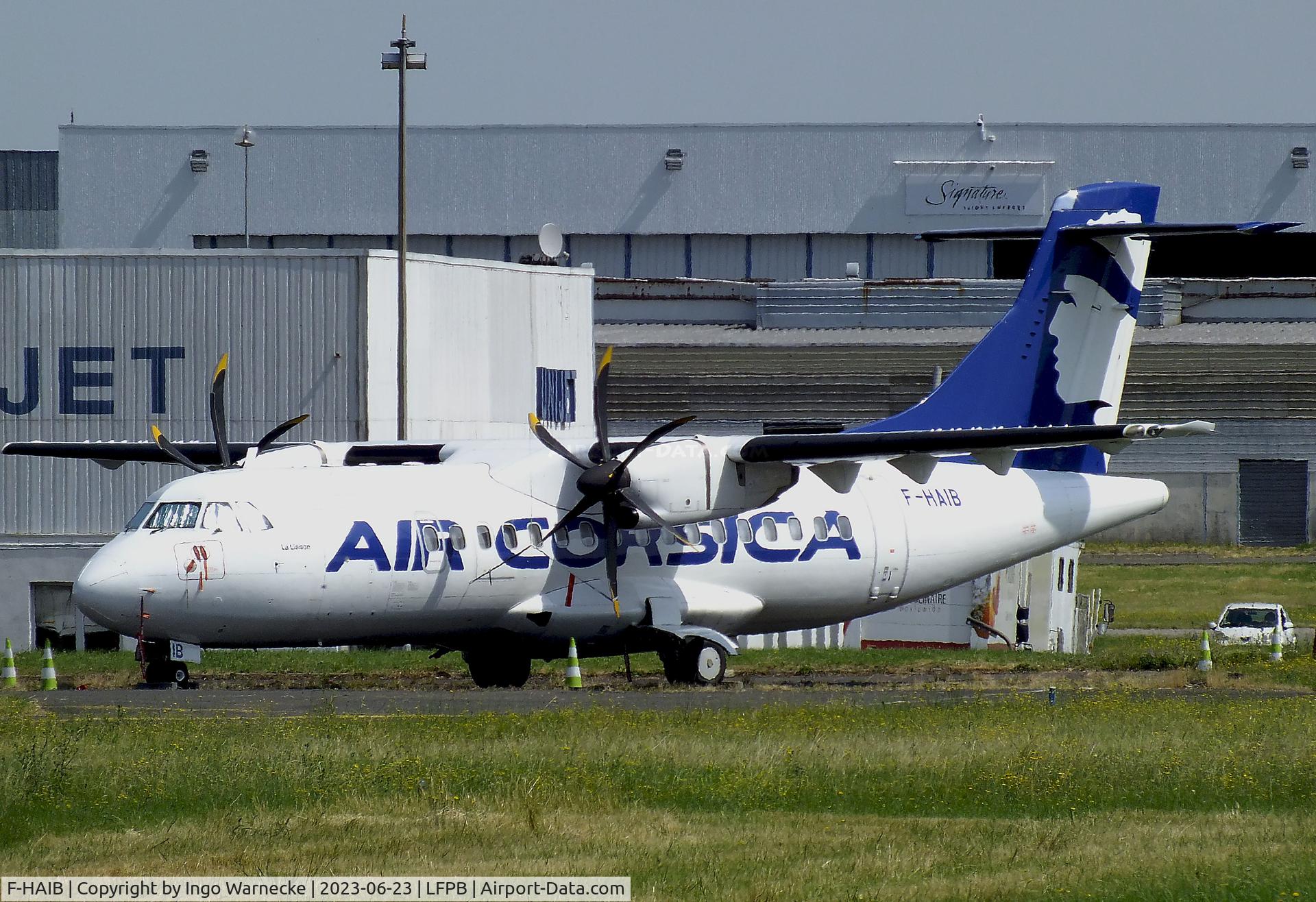 F-HAIB, 2005 ATR 42-500 C/N 637, ATR 42-500 of Air Corsica at Paris/Le-Bourget airport during 2023 Paris Aerosalon