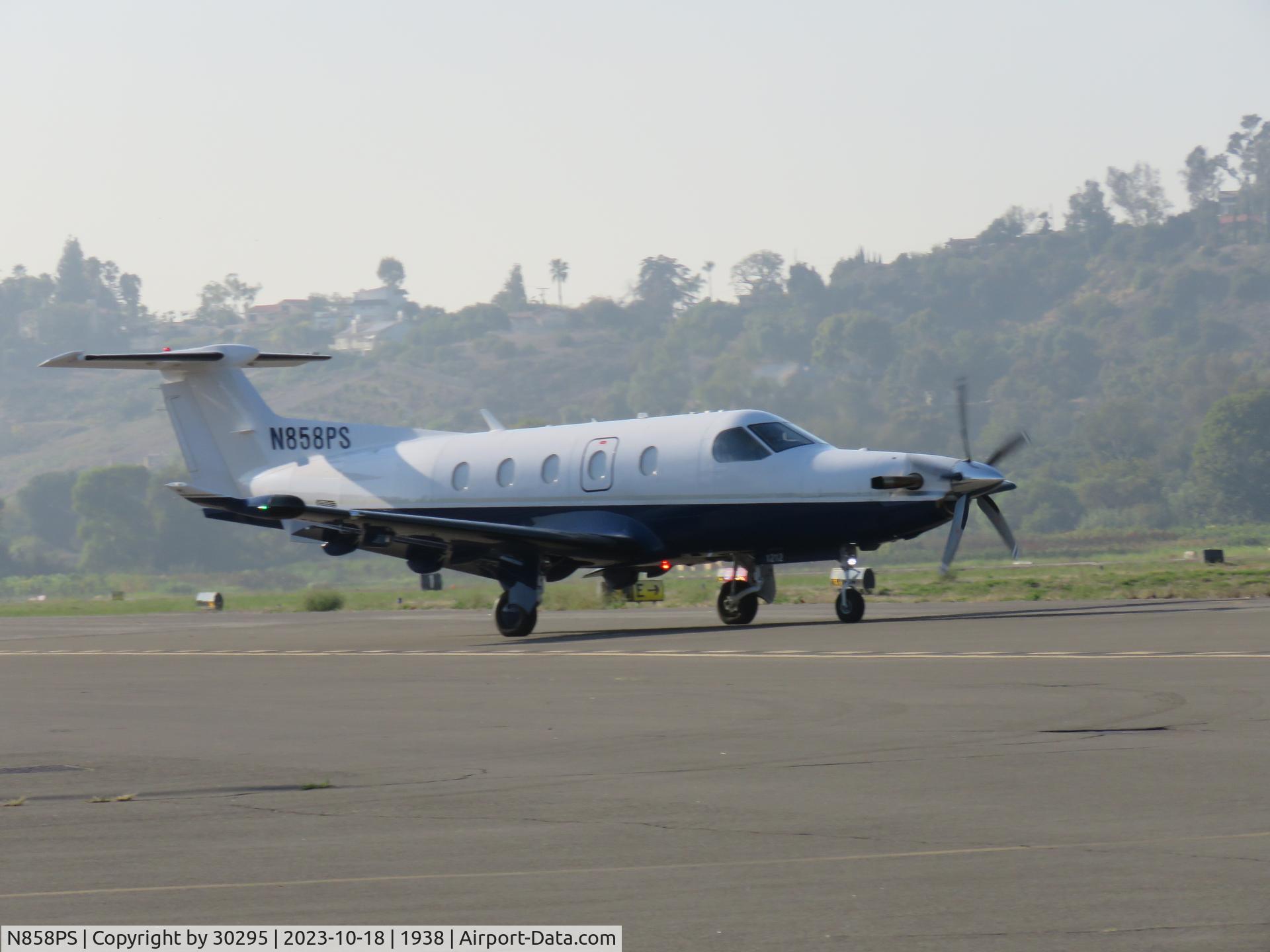 N858PS, 2010 Pilatus PC-12/47E C/N 1212, On the taxiway