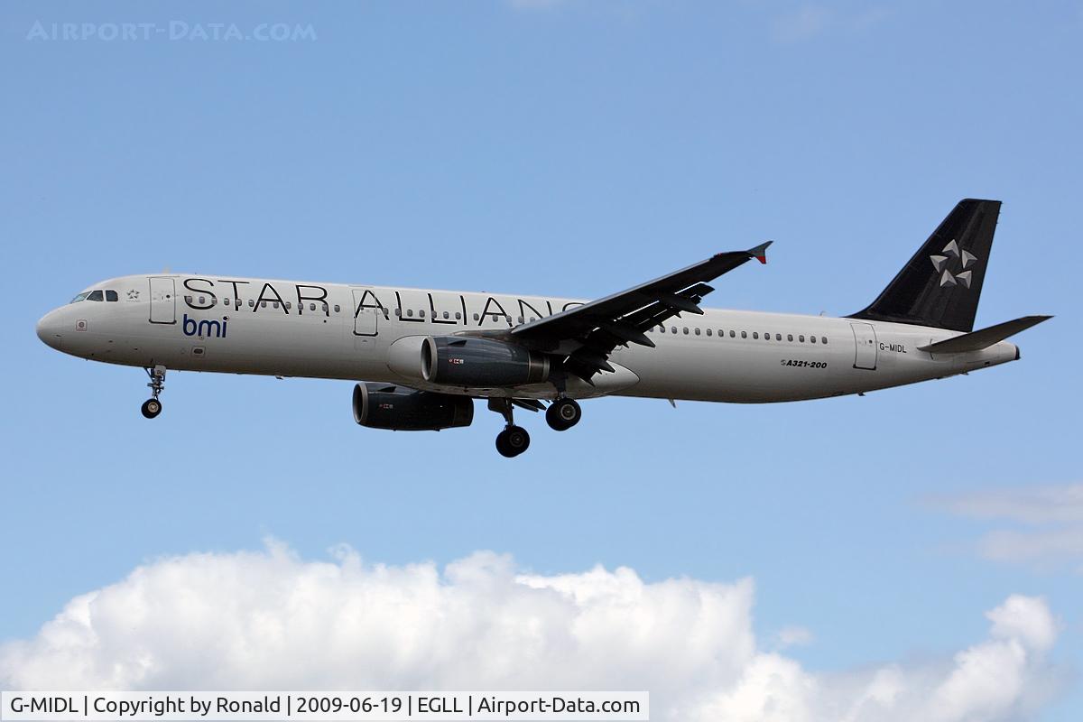 G-MIDL, 2000 Airbus A321-231 C/N 1174, at lhr