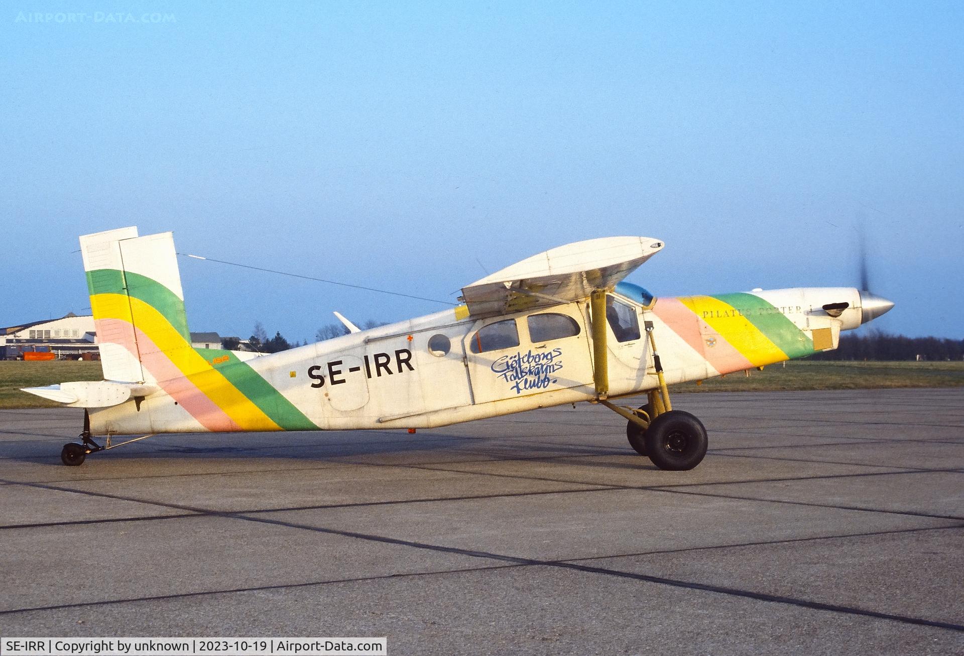 SE-IRR, 1968 Pilatus PC-6/B1-H2 Turbo Porter C/N 667, Unknown