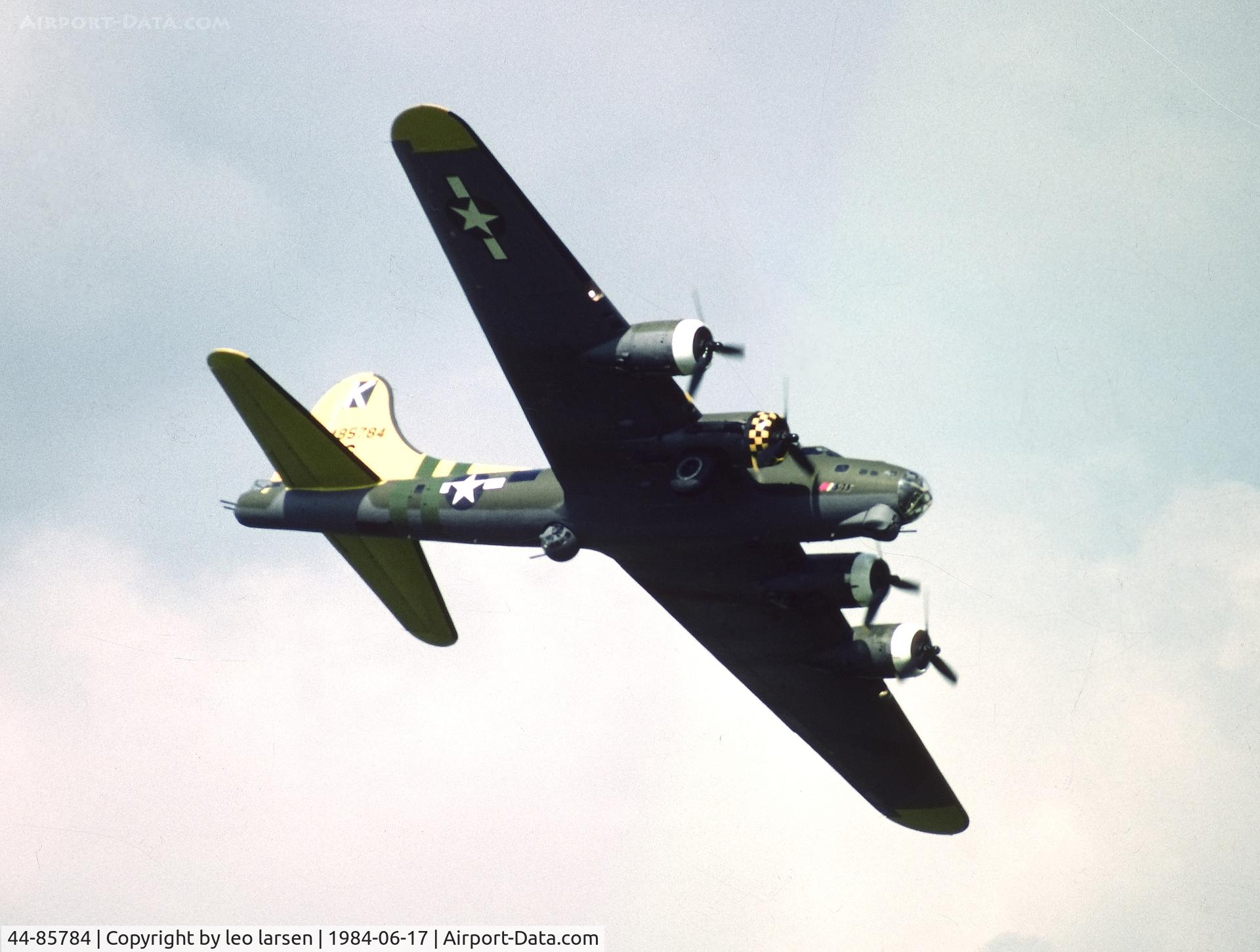 44-85784, 1944 Boeing B-17G Flying Fortress C/N 8693, Værløse 17.6.1984