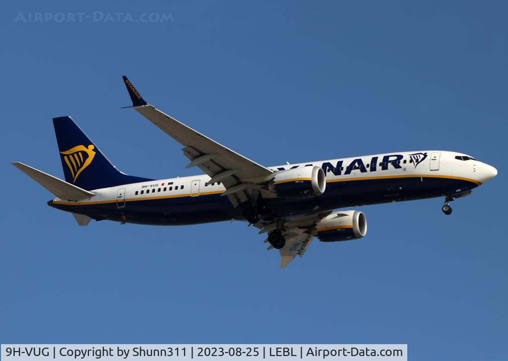 9H-VUG, 2019 Boeing 737-8-200 MAX C/N 65077, Landing rwy 24R