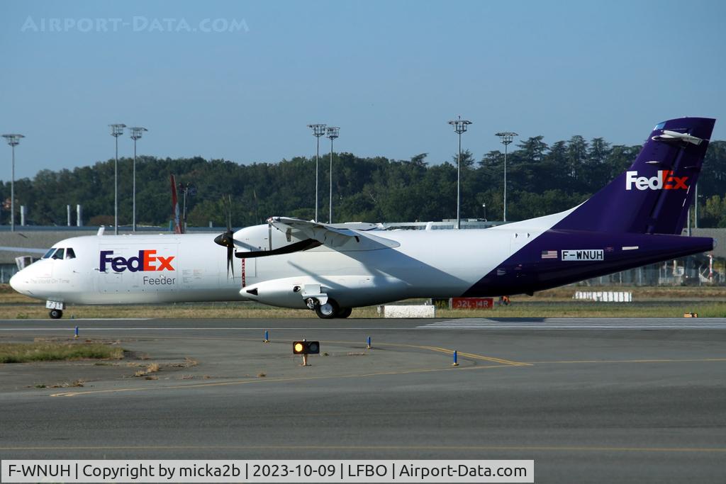 F-WNUH, 2023 ATR 72-600F C/N 1755, Taxiing for take off to KEF, to be N711FE