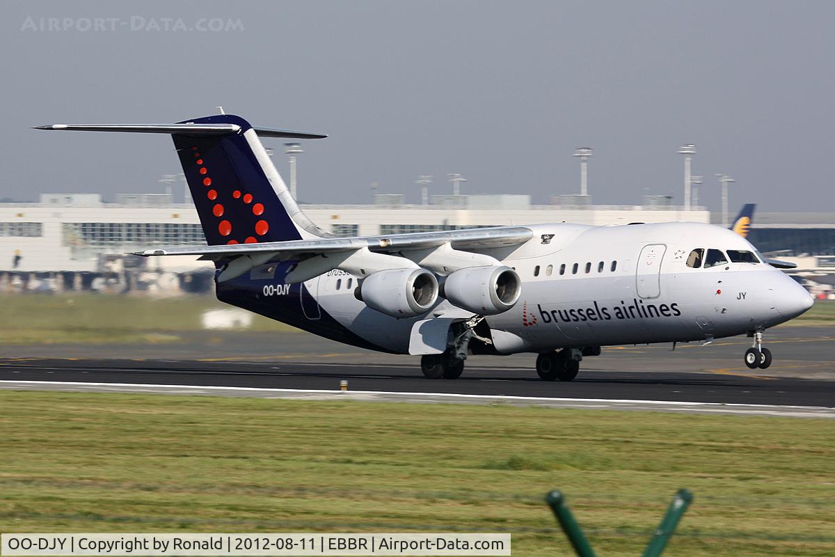 OO-DJY, 1997 British Aerospace Avro 146-RJ85 C/N E.2302, at bru