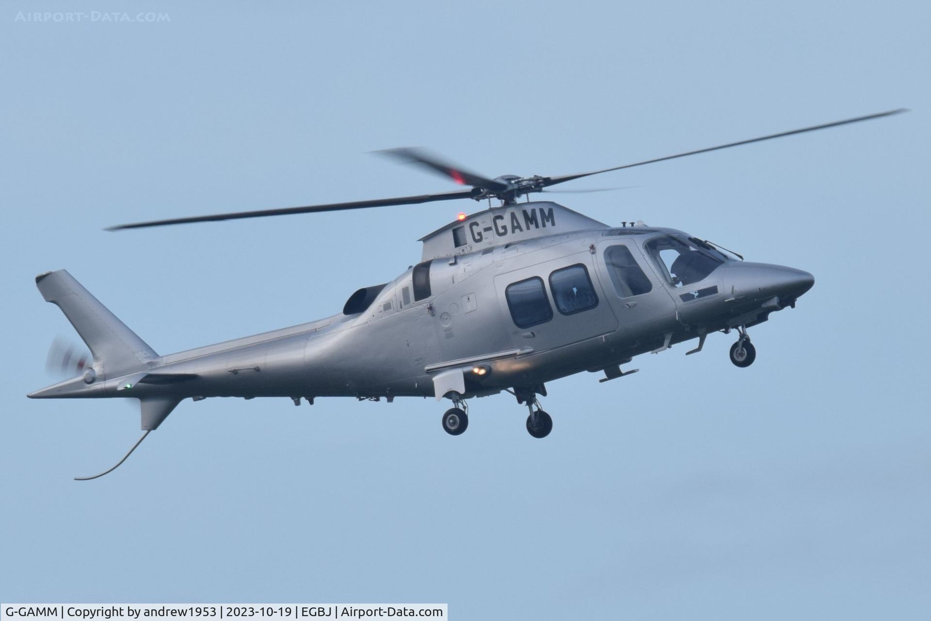 G-GAMM, 2012 AgustaWestland AW-109SP GrandNew C/N 22262, G-GAMM at Gloucestershire Airport.