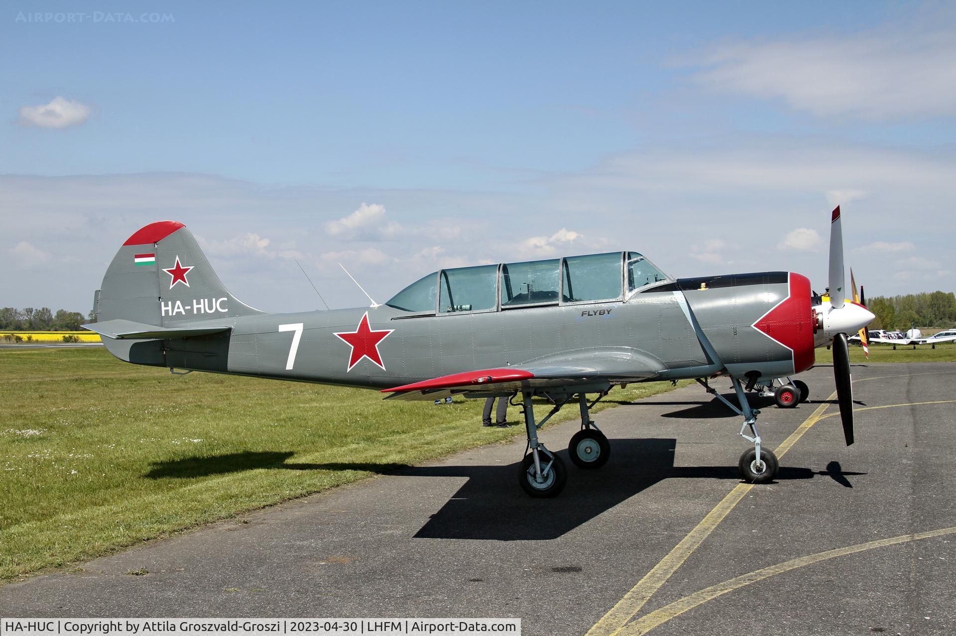 HA-HUC, Bacau Yak-52 C/N 855509, LHFM - Fertöszentmiklós Meidl-Airport, Hungary - Skyview Airshow 2023