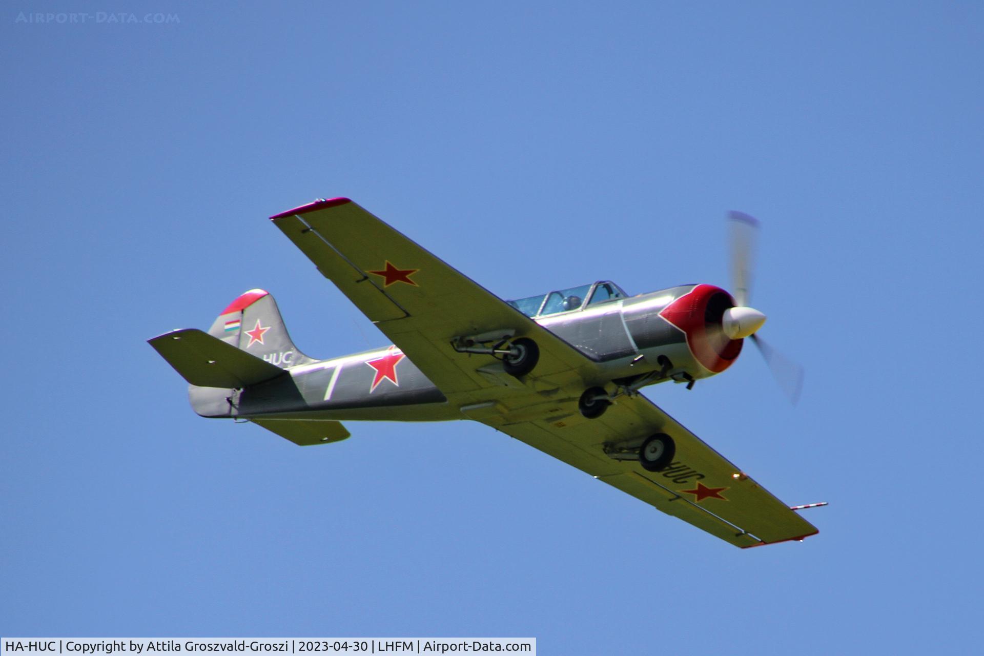 HA-HUC, Bacau Yak-52 C/N 855509, LHFM - Fertöszentmiklós Meidl-Airport, Hungary - Skyview Airshow 2023