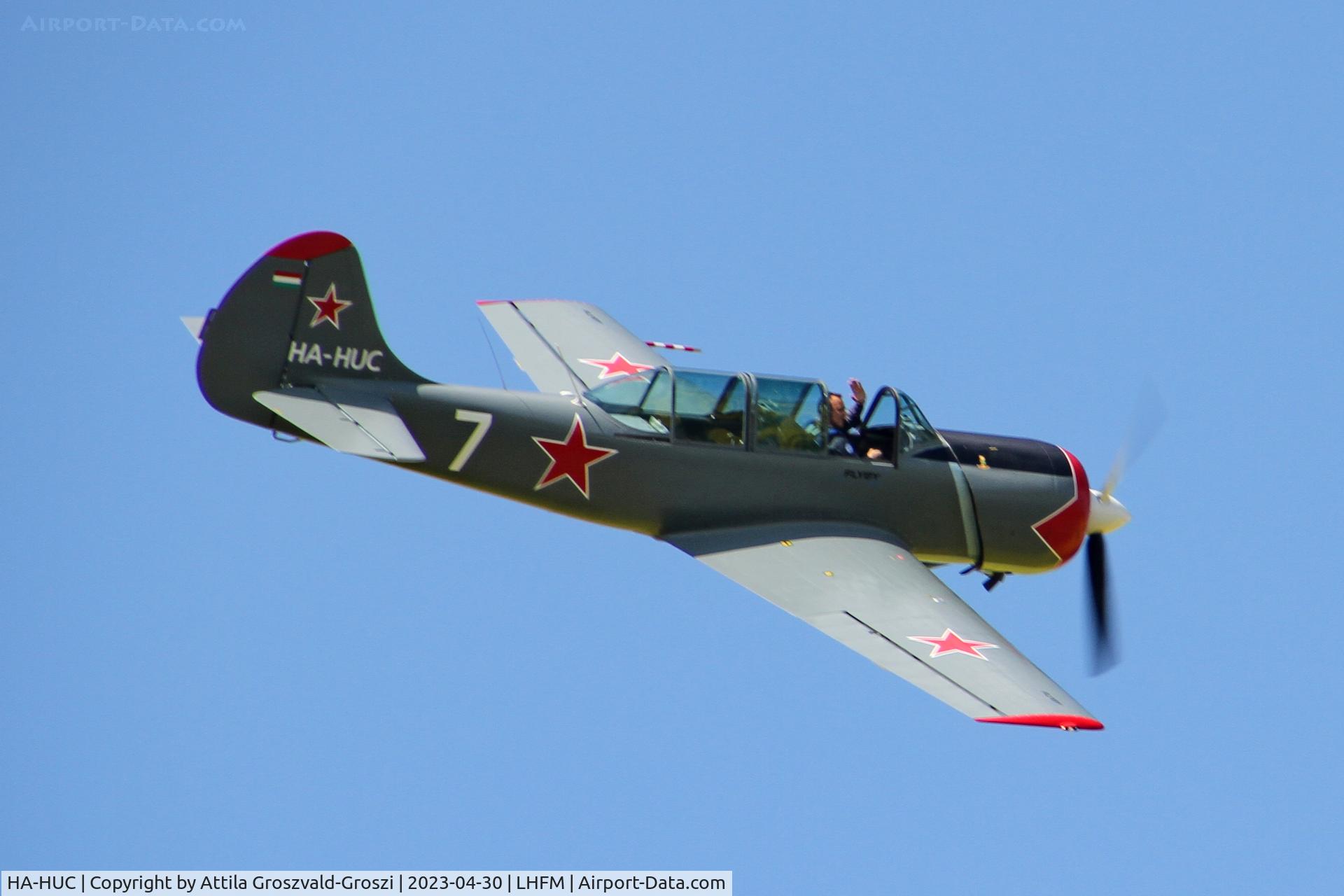 HA-HUC, Bacau Yak-52 C/N 855509, LHFM - Fertöszentmiklós Meidl-Airport, Hungary - Skyview Airshow 2023