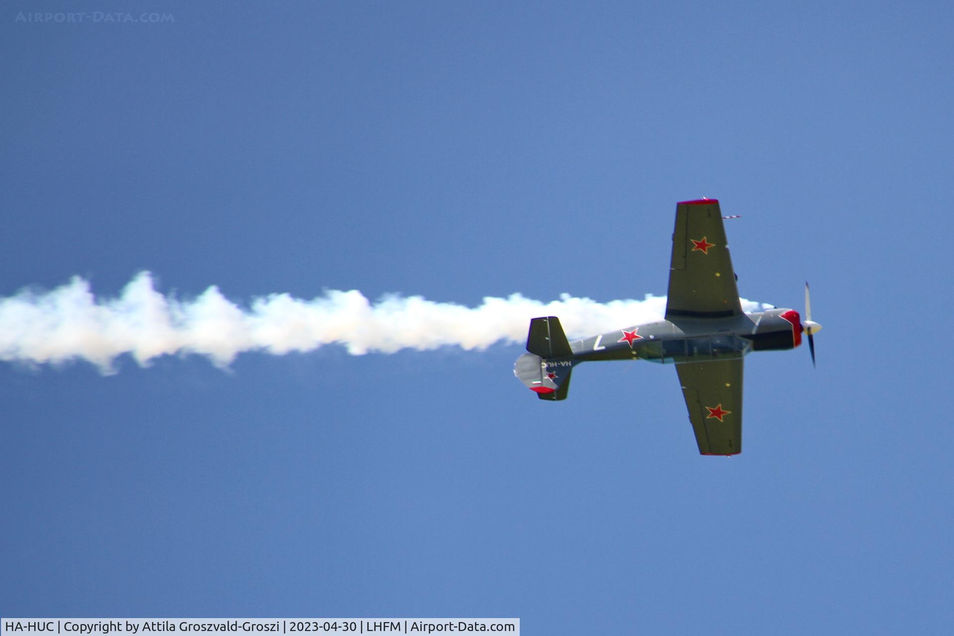 HA-HUC, Bacau Yak-52 C/N 855509, LHFM - Fertöszentmiklós Meidl-Airport, Hungary - Skyview Airshow 2023