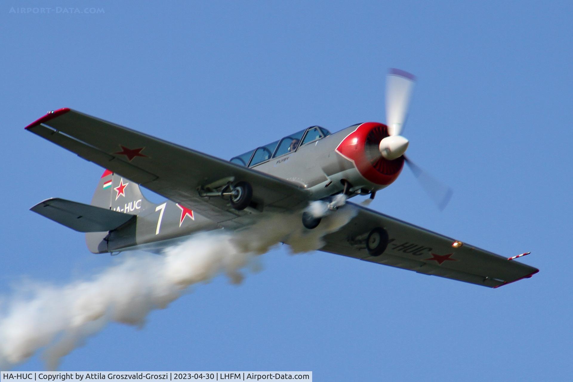 HA-HUC, Bacau Yak-52 C/N 855509, LHFM - Fertöszentmiklós Meidl-Airport, Hungary - Skyview Airshow 2023