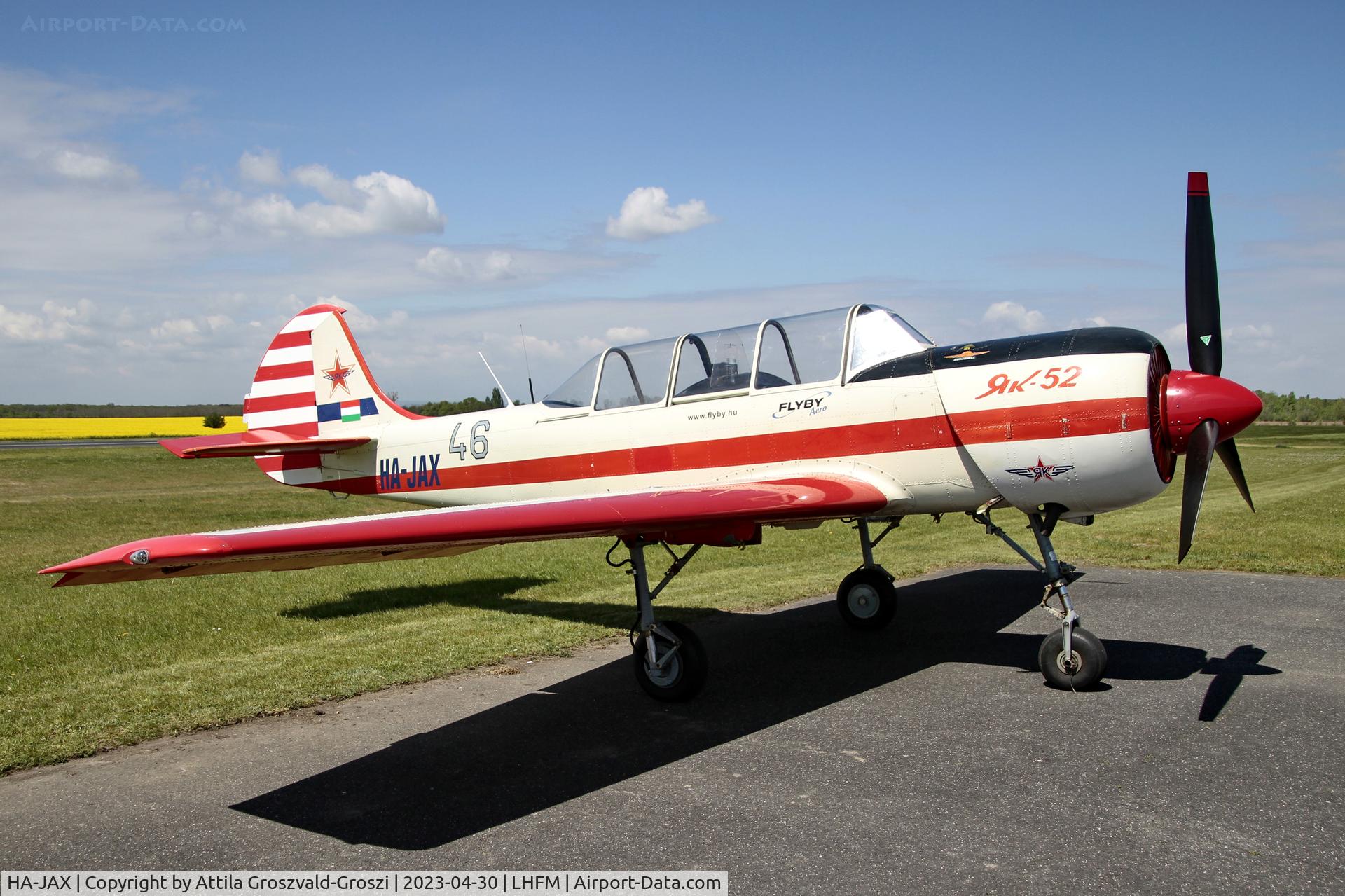 HA-JAX, 1991 Yakovlev Yak-52 C/N 9111411, LHFM - Fertöszentmiklós Meidl-Airport, Hungary - Skyview Airshow 2023