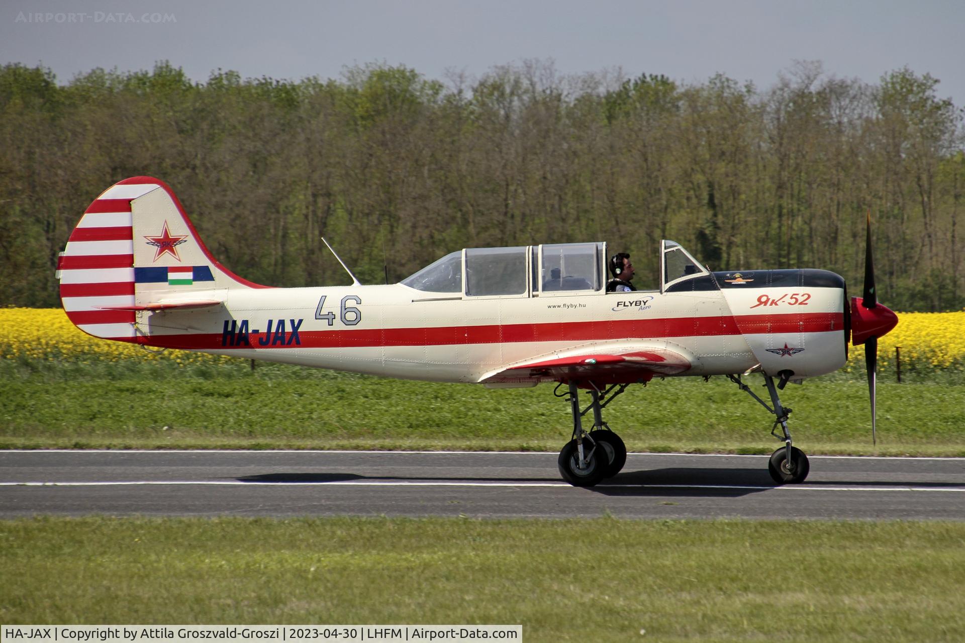 HA-JAX, 1991 Yakovlev Yak-52 C/N 9111411, LHFM - Fertöszentmiklós Meidl-Airport, Hungary - Skyview Airshow 2023