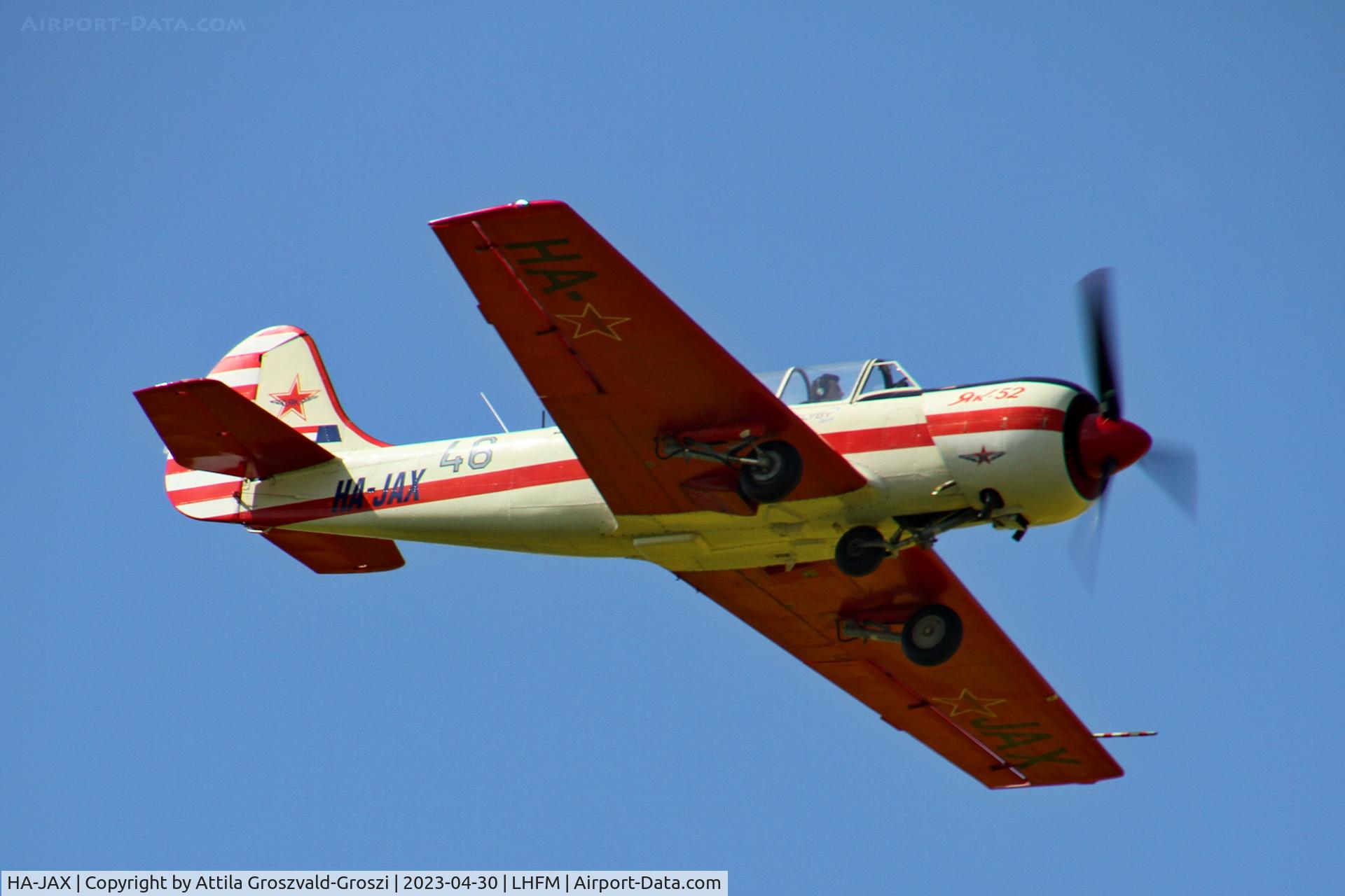 HA-JAX, 1991 Yakovlev Yak-52 C/N 9111411, LHFM - Fertöszentmiklós Meidl-Airport, Hungary - Skyview Airshow 2023