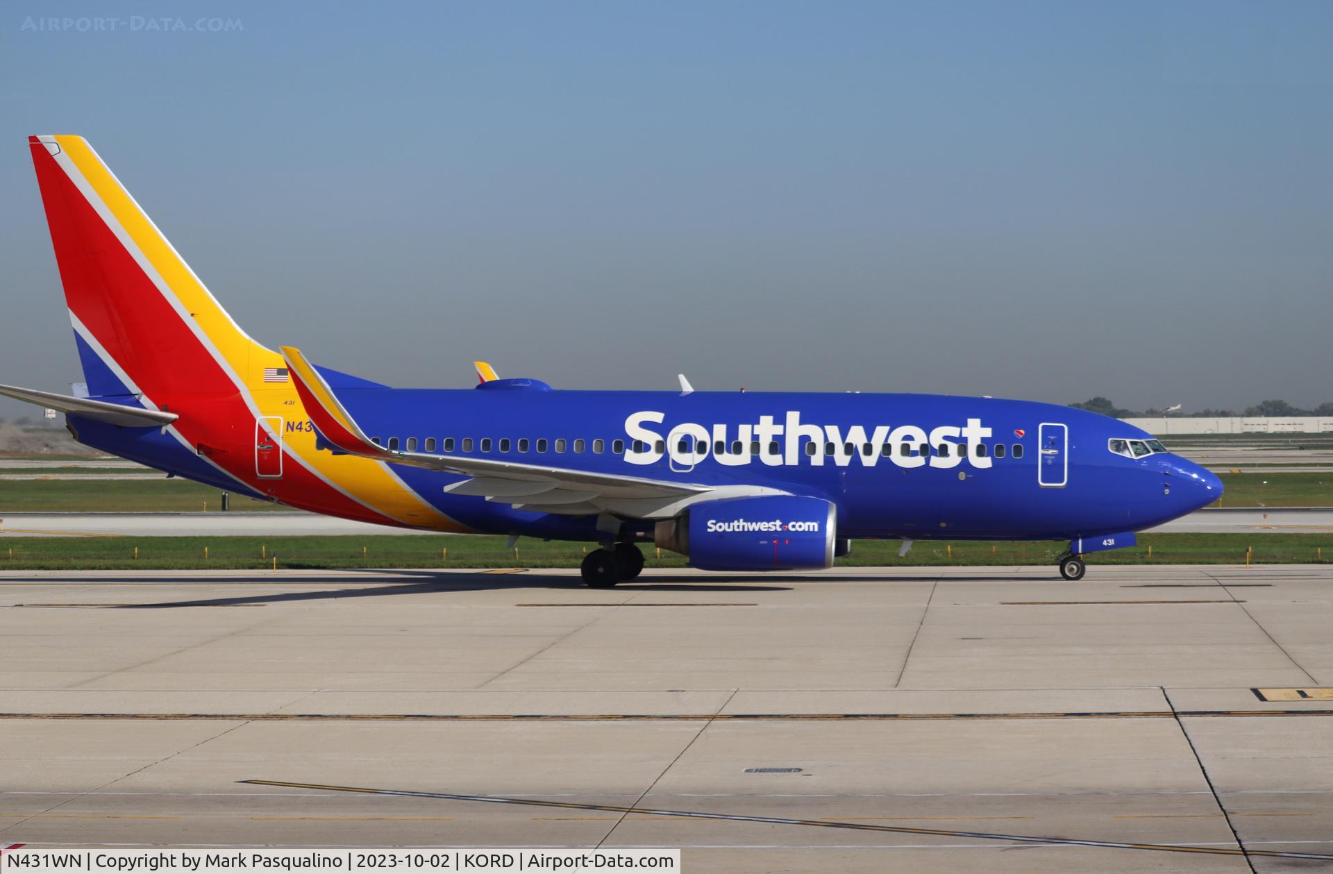 N431WN, 2002 Boeing 737-7H4 C/N 29845, Boeing 737-7H4
