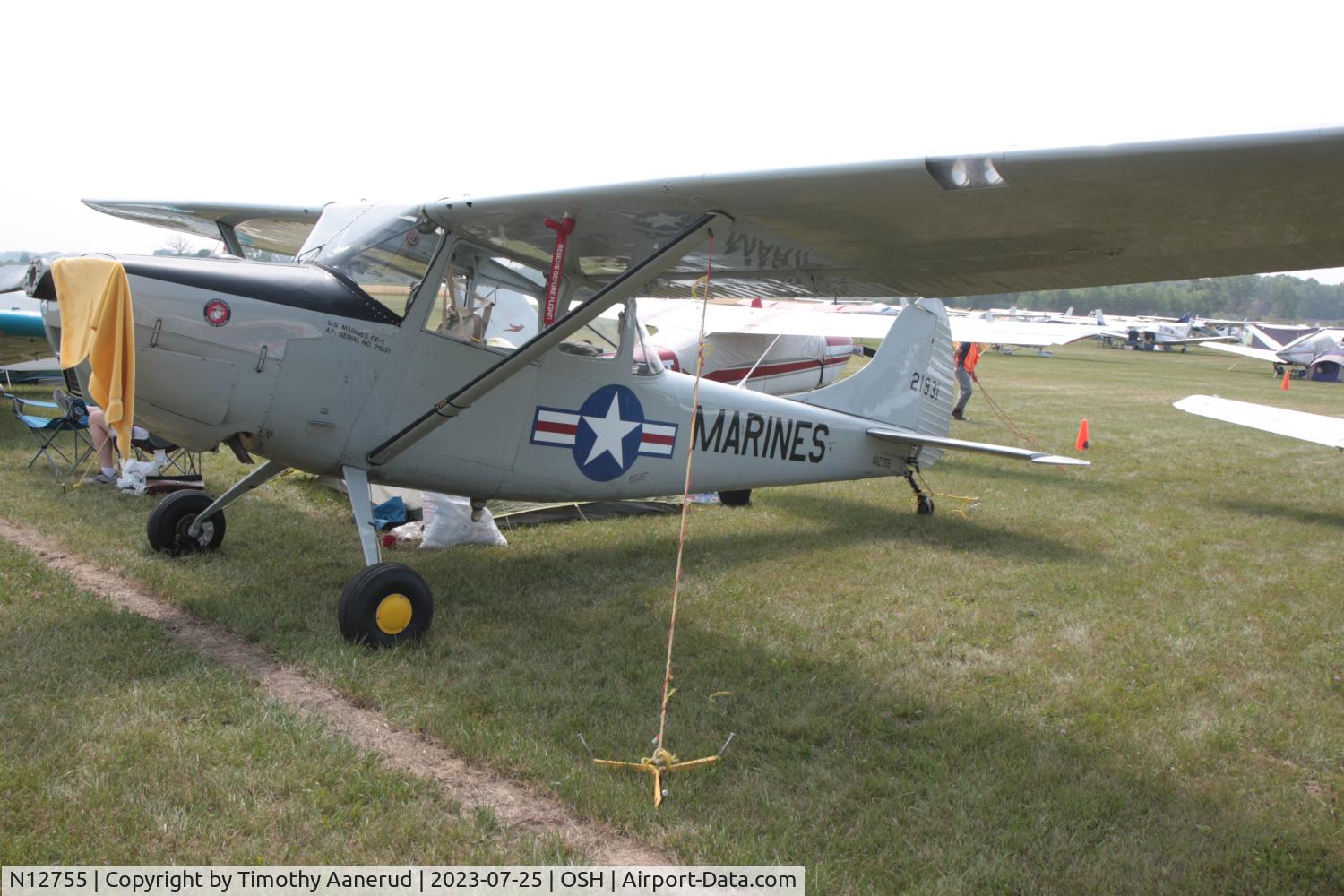 N12755, Cessna 305A C/N 21931, Cessna 305A, c/n: 21931. AirVenture 2023