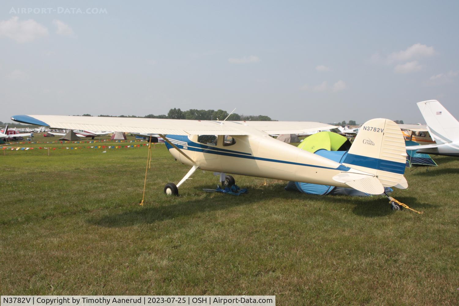 N3782V, 1949 Cessna 140A C/N 15203, 1949 Cessna 140A, c/n: 15203. AirVenture 2023