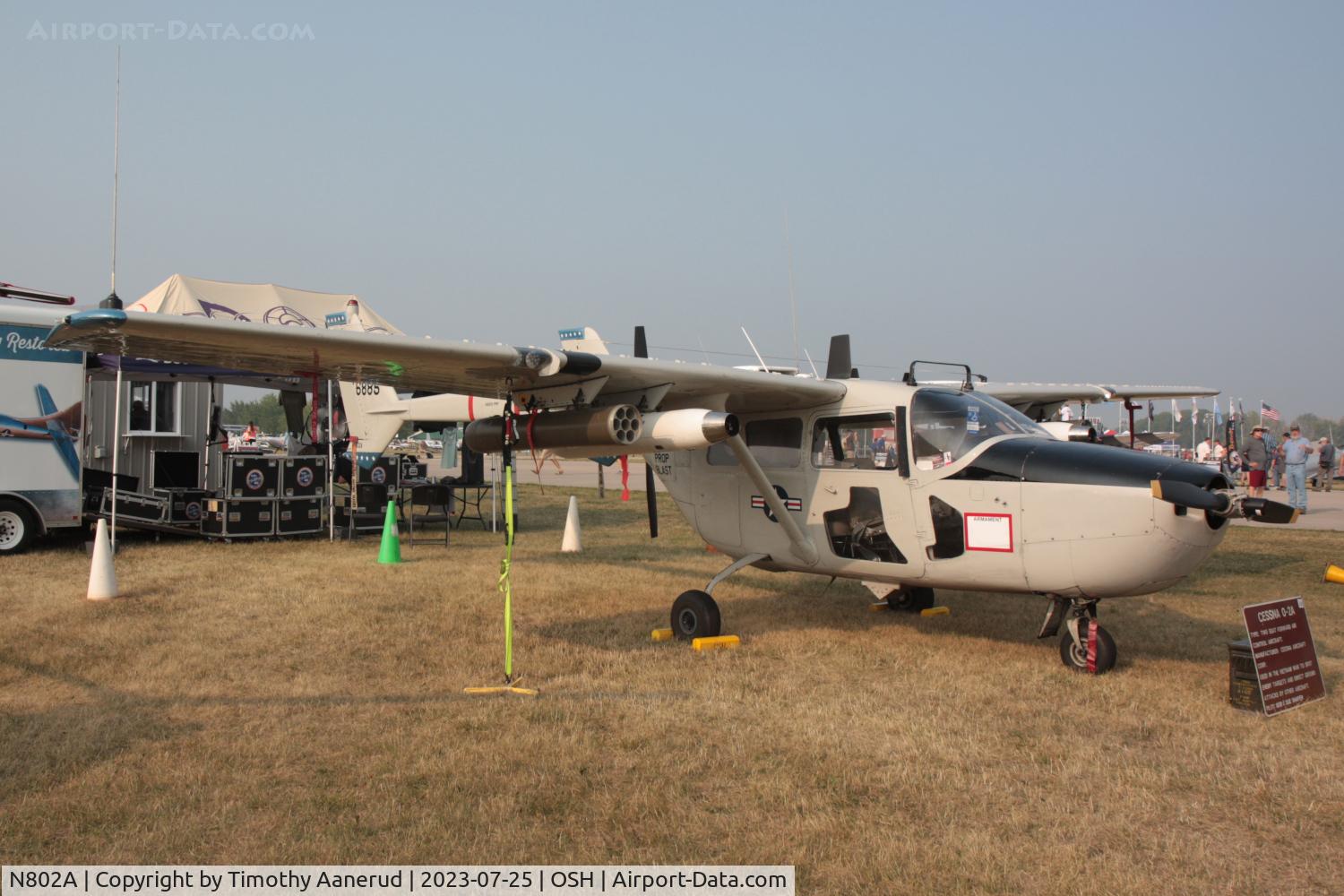 N802A, 1968 Cessna O-2A (M337B) Super Skymaster Super Skymaster C/N 337M-0174, 1968 Cessna O-2A (M337B) Super Skymaster, c/n: 337M-0174
. AirVenture 2023