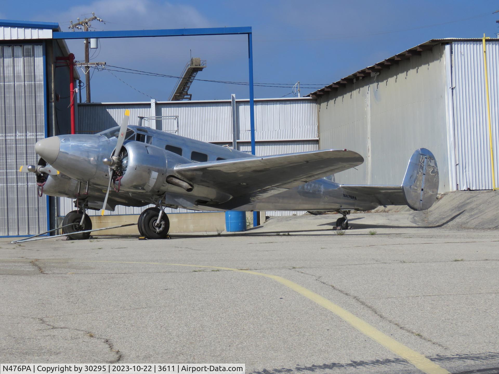 N476PA, 1952 Beech Expeditor 3NM (D18S) C/N CA-265, Parked