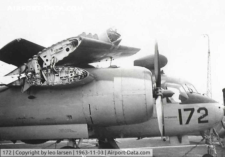172, 1960 Grumman S-2A Tracker C/N 368, On board Aircraft Carrier Karel Doorman Copenhagen Harbour
3.11.1963