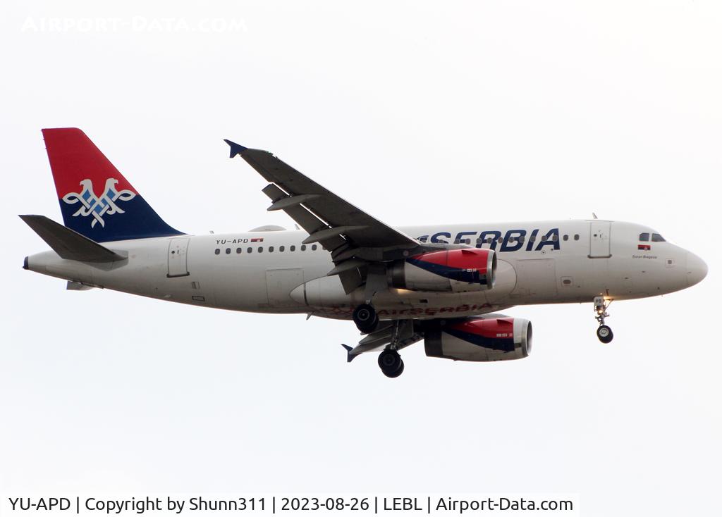 YU-APD, 2004 Airbus A319-132 C/N 2335, Landing rwy 06L