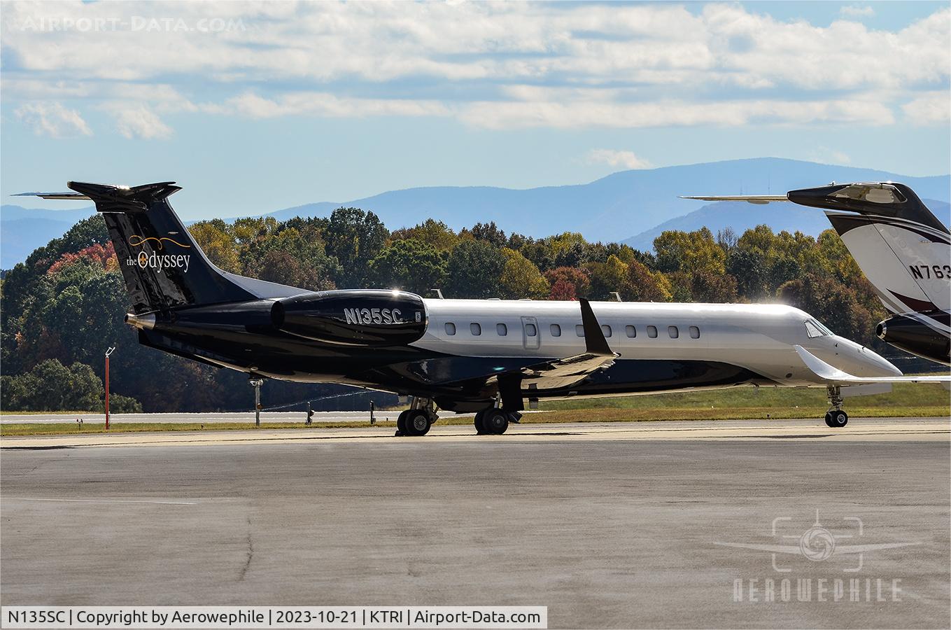 N135SC, 2006 Embraer Legacy 600 (EMB-135BJ) C/N 14500972, Parked on the ramp at Tri-Cities Airport.