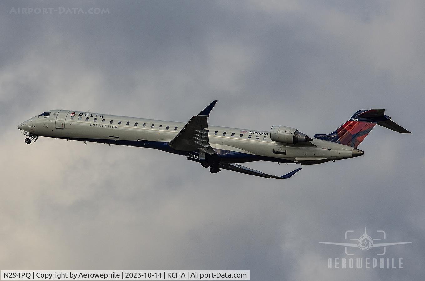 N294PQ, 2013 Bombardier CRJ-900LR NG (CL-600-2D24) C/N 15294, Taking off from Chattanooga Airport.