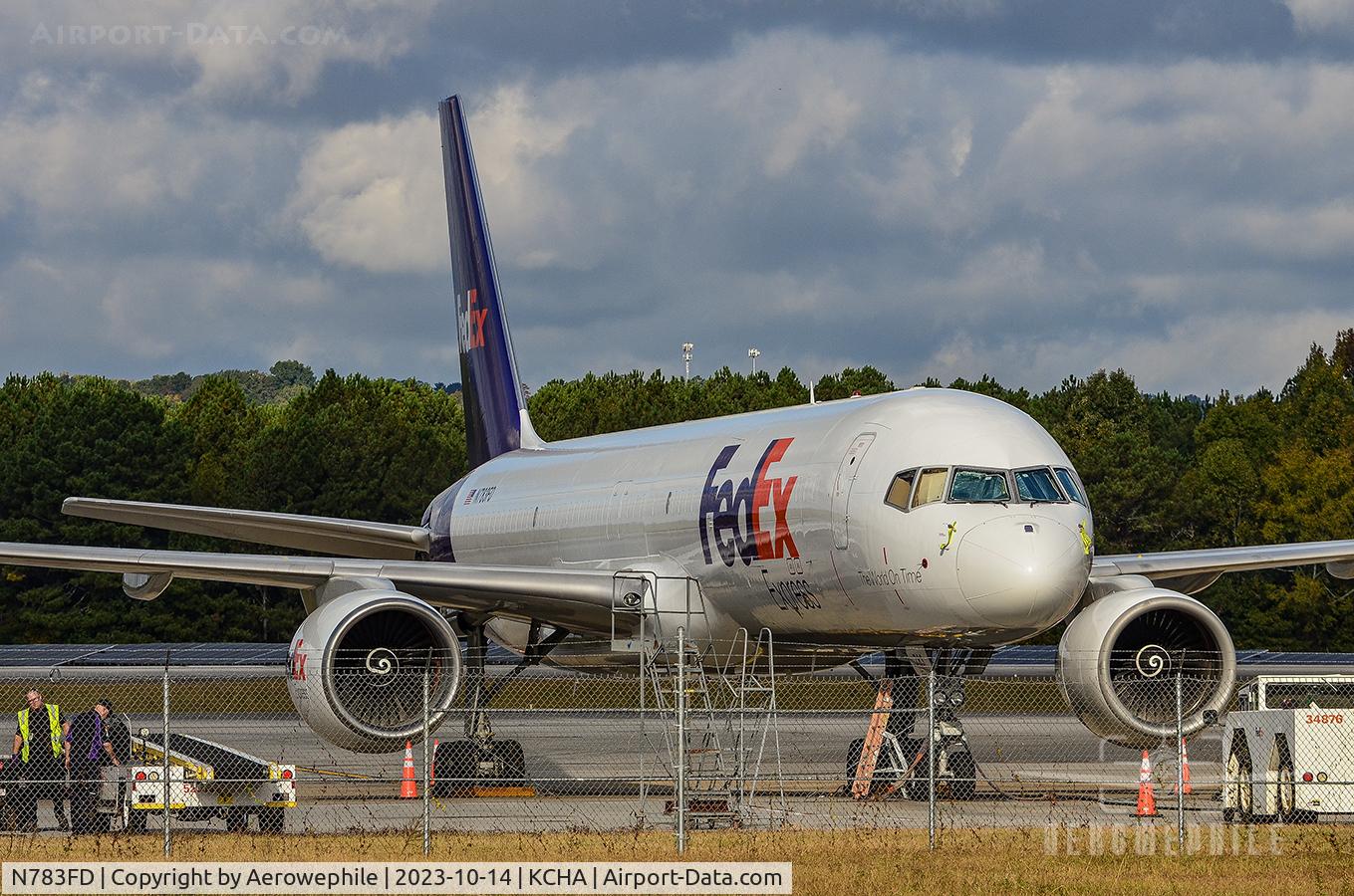 N783FD, 1992 Boeing 757-200(F) C/N 26678, FedEx 757 sitting at the FedEx facility at Chattanooga Airport.