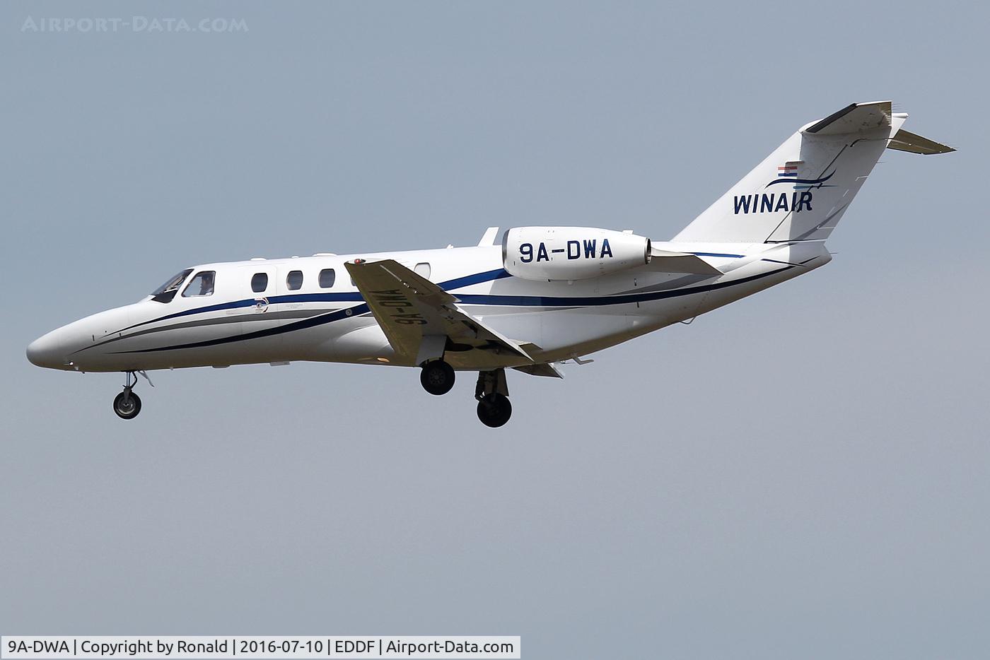 9A-DWA, 2008 Cessna 525A CitationJet CJ2+ C/N 525A-0412, at fra