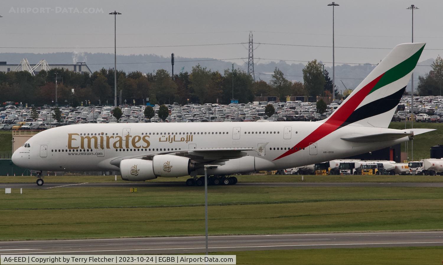 A6-EED, 2012 Airbus A380-861 C/N 111, At Birmingham