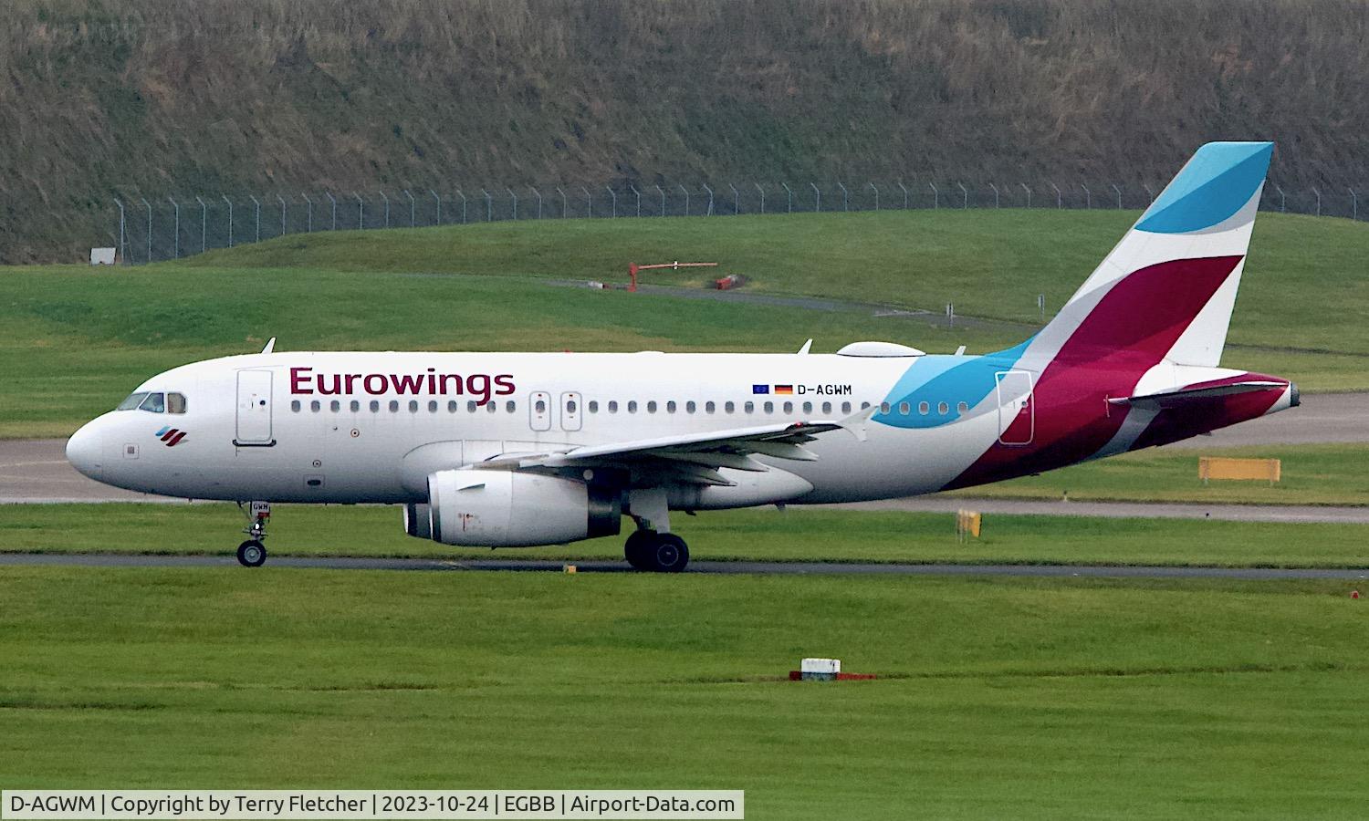 D-AGWM, 2009 Airbus A319-132 C/N 3839, At Birmingham