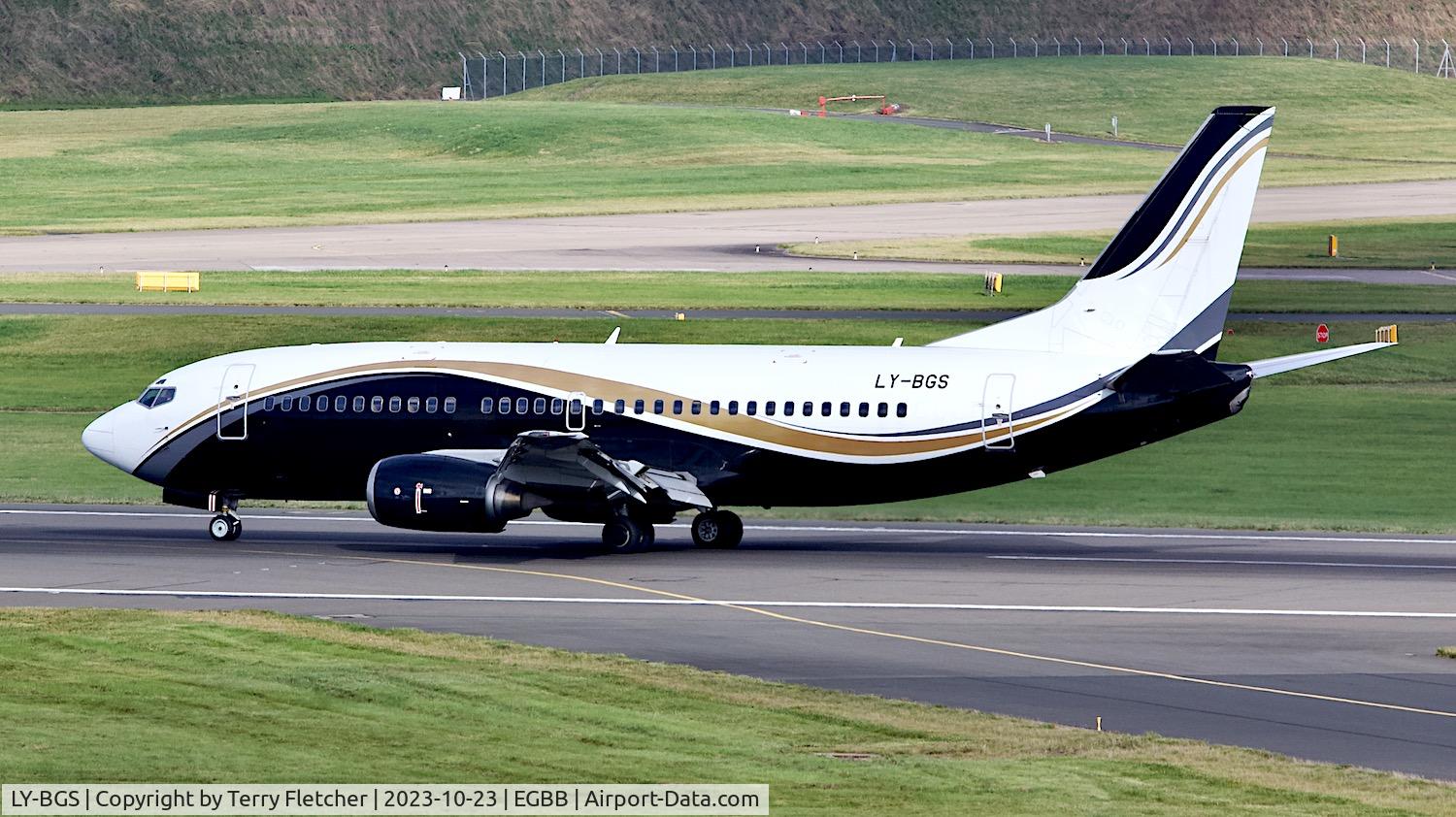 LY-BGS, 1992 Boeing 737-3L9 C/N 27061, At Birmingham