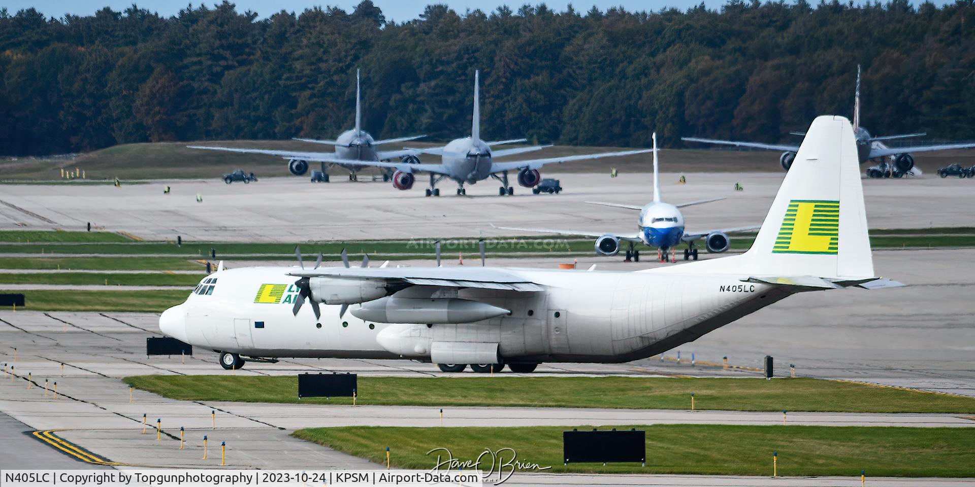 N405LC, 1985 Lockheed L-100-30 Hercules (L-382G) C/N 382-5025, Lynden Air Cargo Taxiing out onto the alpha taxiway