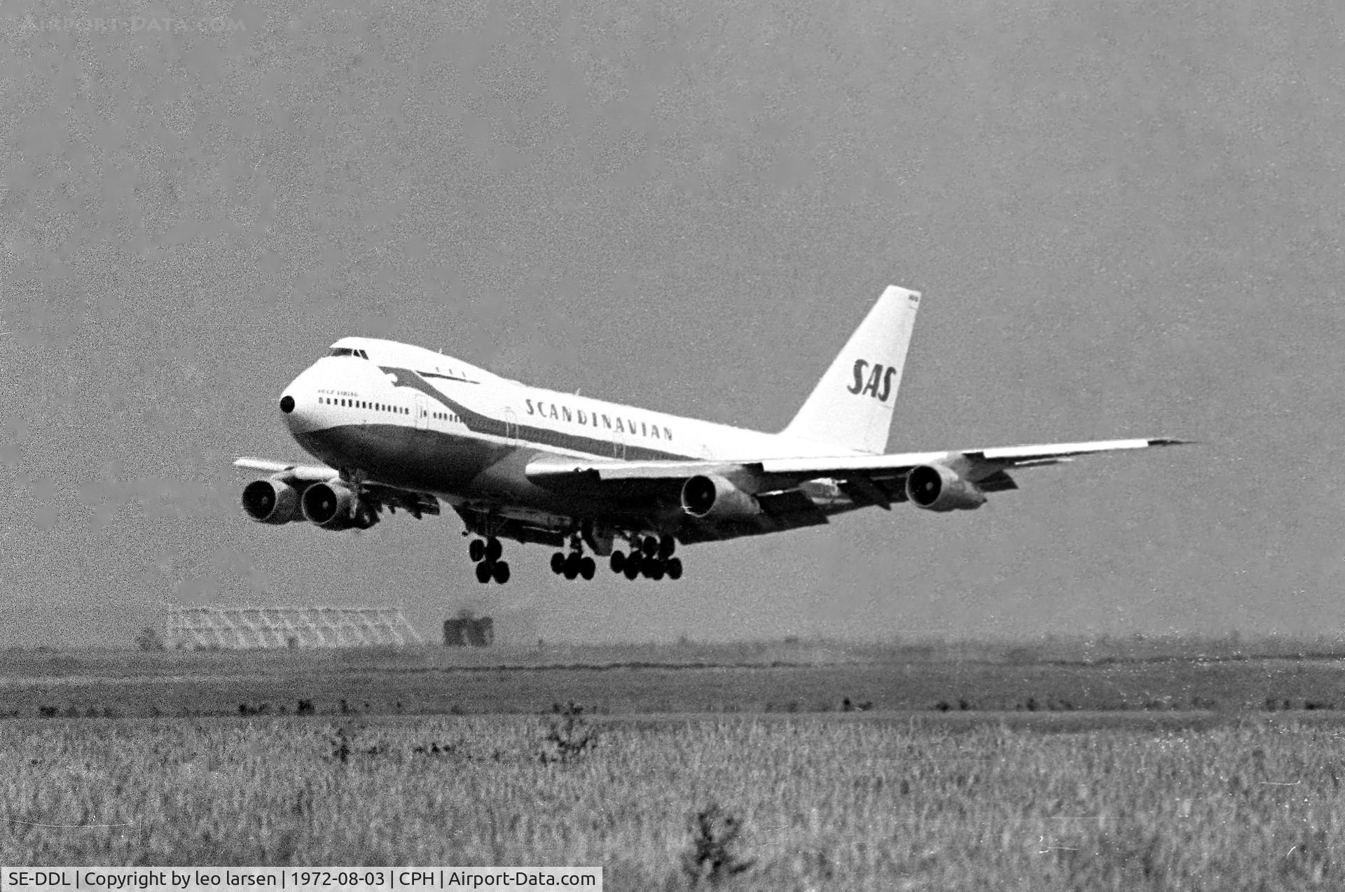 SE-DDL, 1971 Boeing 747-283B C/N 20120, Copenhagen 3.8.1972
