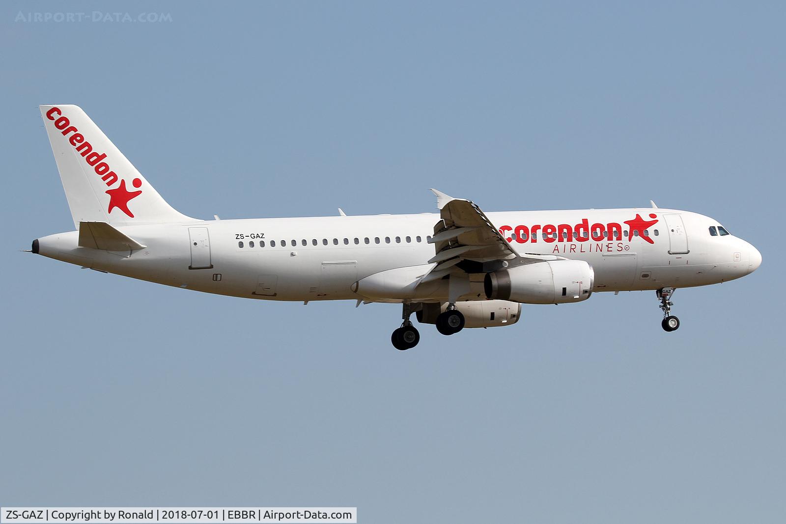 ZS-GAZ, 1989 Airbus A320-231 C/N 081, at bru
