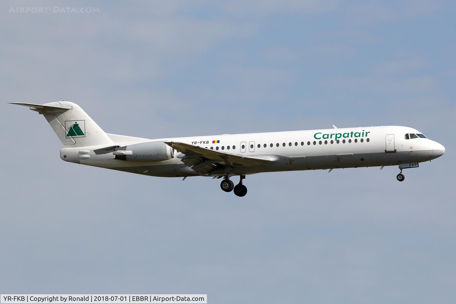 YR-FKB, 1991 Fokker 100 (F-28-0100) C/N 11369, at bru