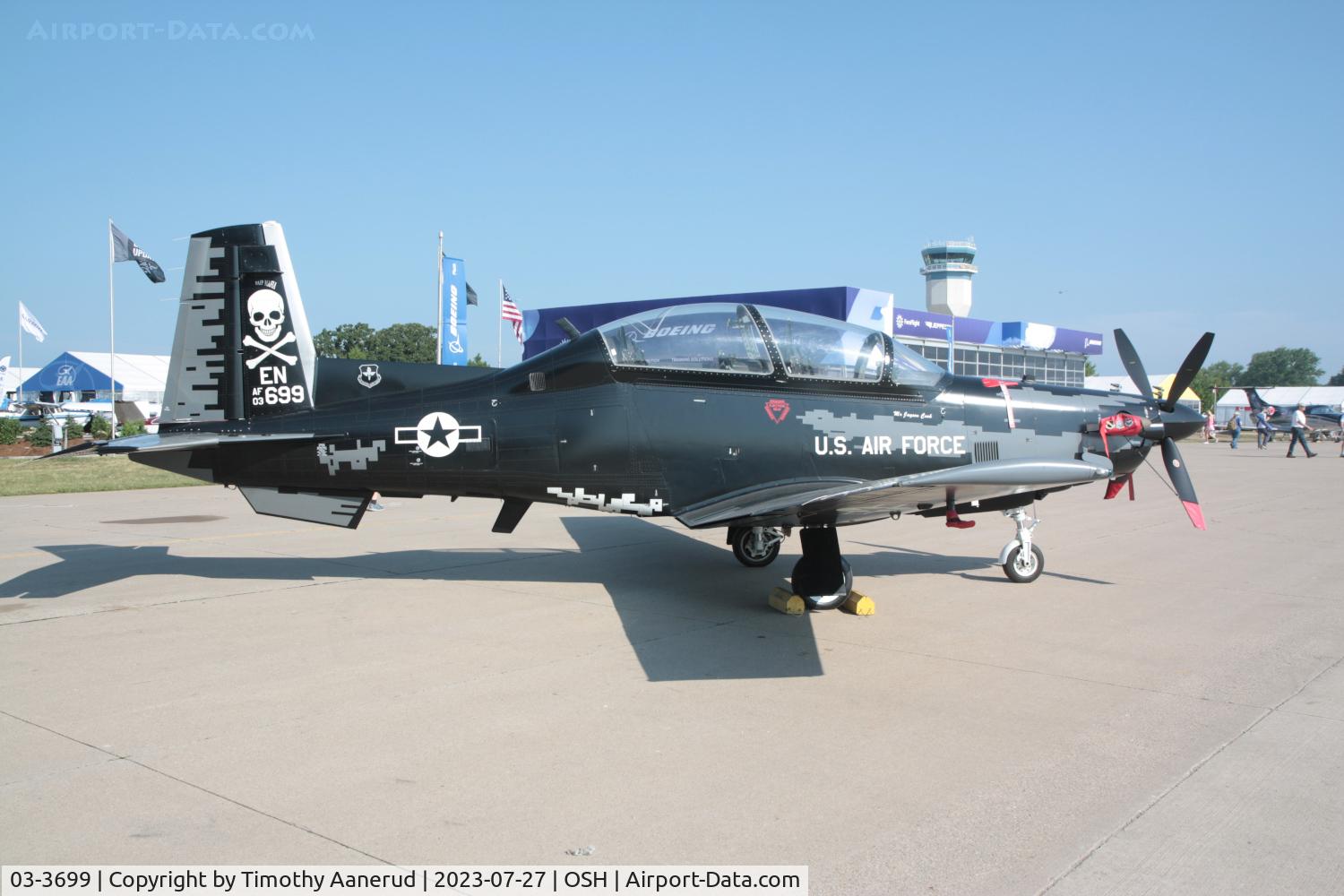 03-3699, 2003 Raytheon T-6A Texan II C/N PT-245, 2003 Raytheon T-6A Texan II, c/n: PT-245, s/n 03-3699. AirVenture 2023