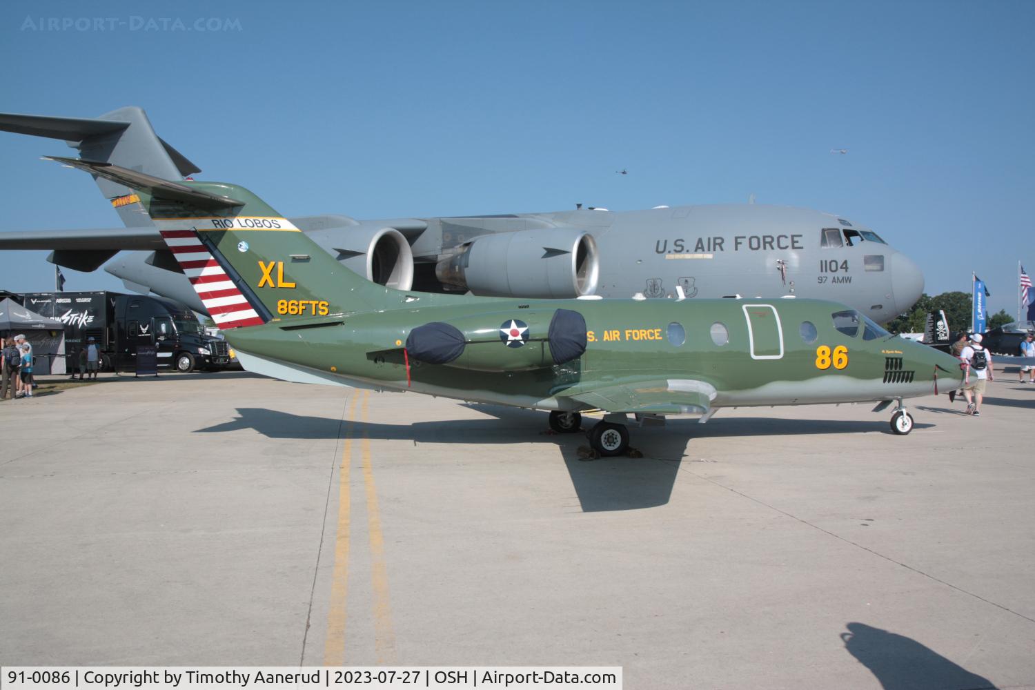 91-0086, 1991 Beechcraft T-1A Jayhawk C/N TT-27, 1991 Beechcraft T-1A Jayhawk, c/n: TT-27, s/n: 91-0086. AirVenture 2023